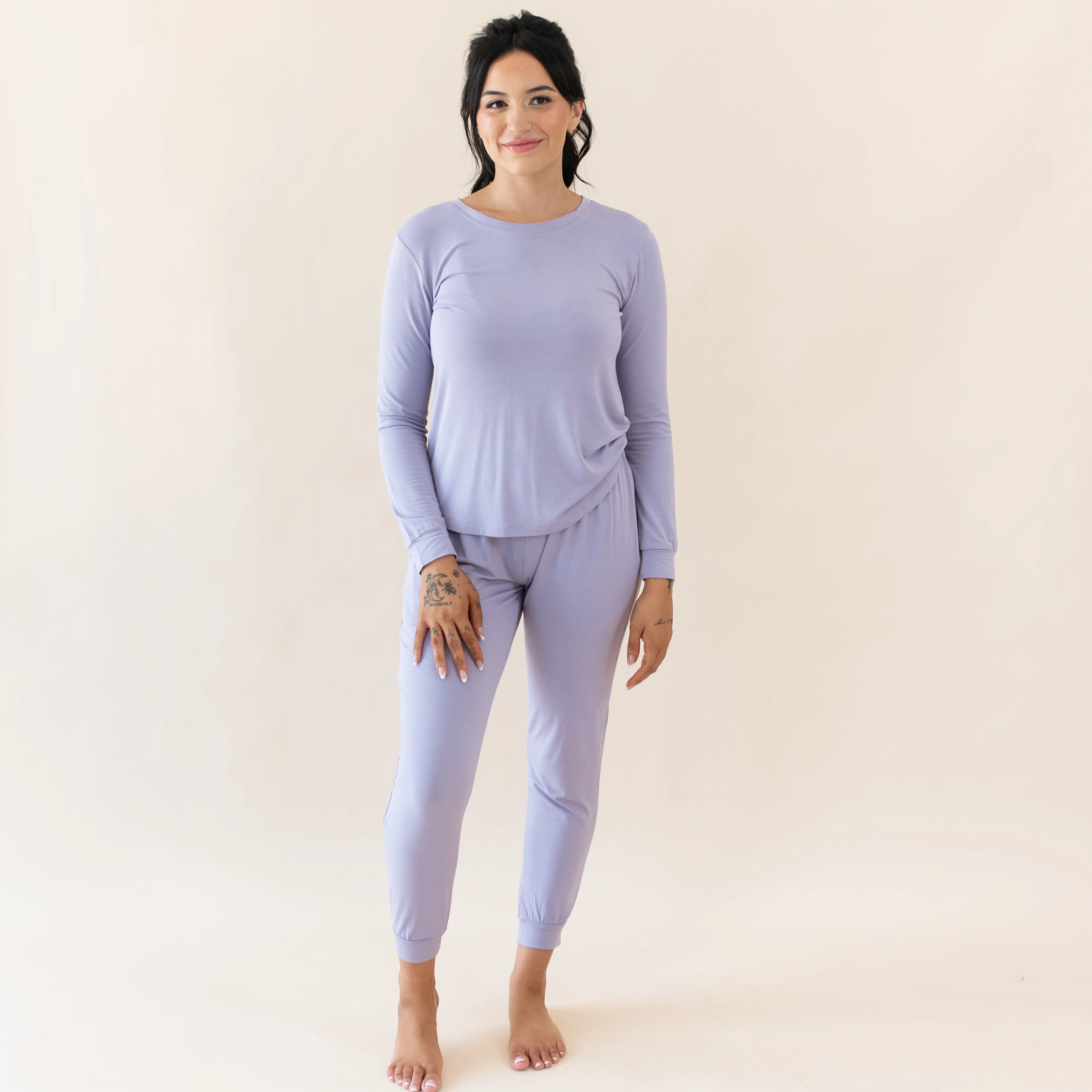 Women's Jogger Pajama Set in Taro - Image 4