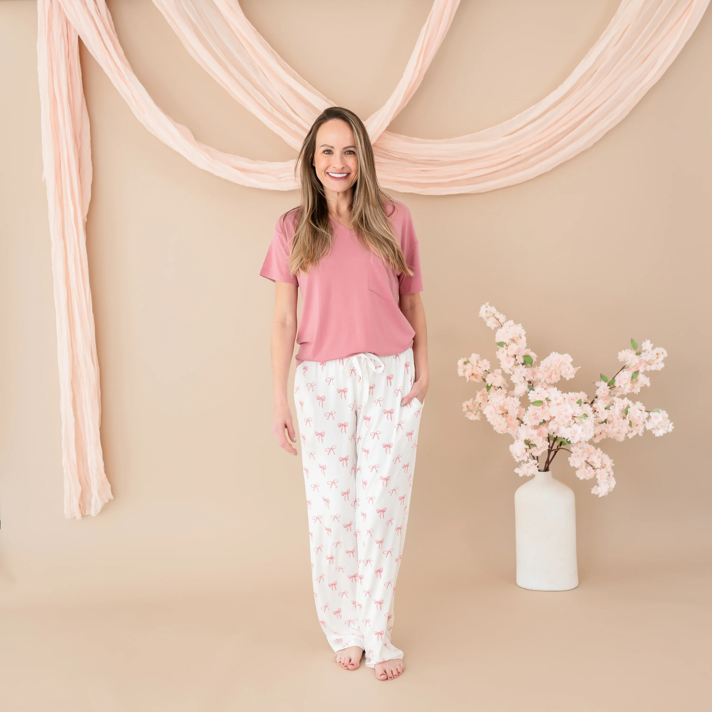 Women's Lounge Pants in Bow - Image 3