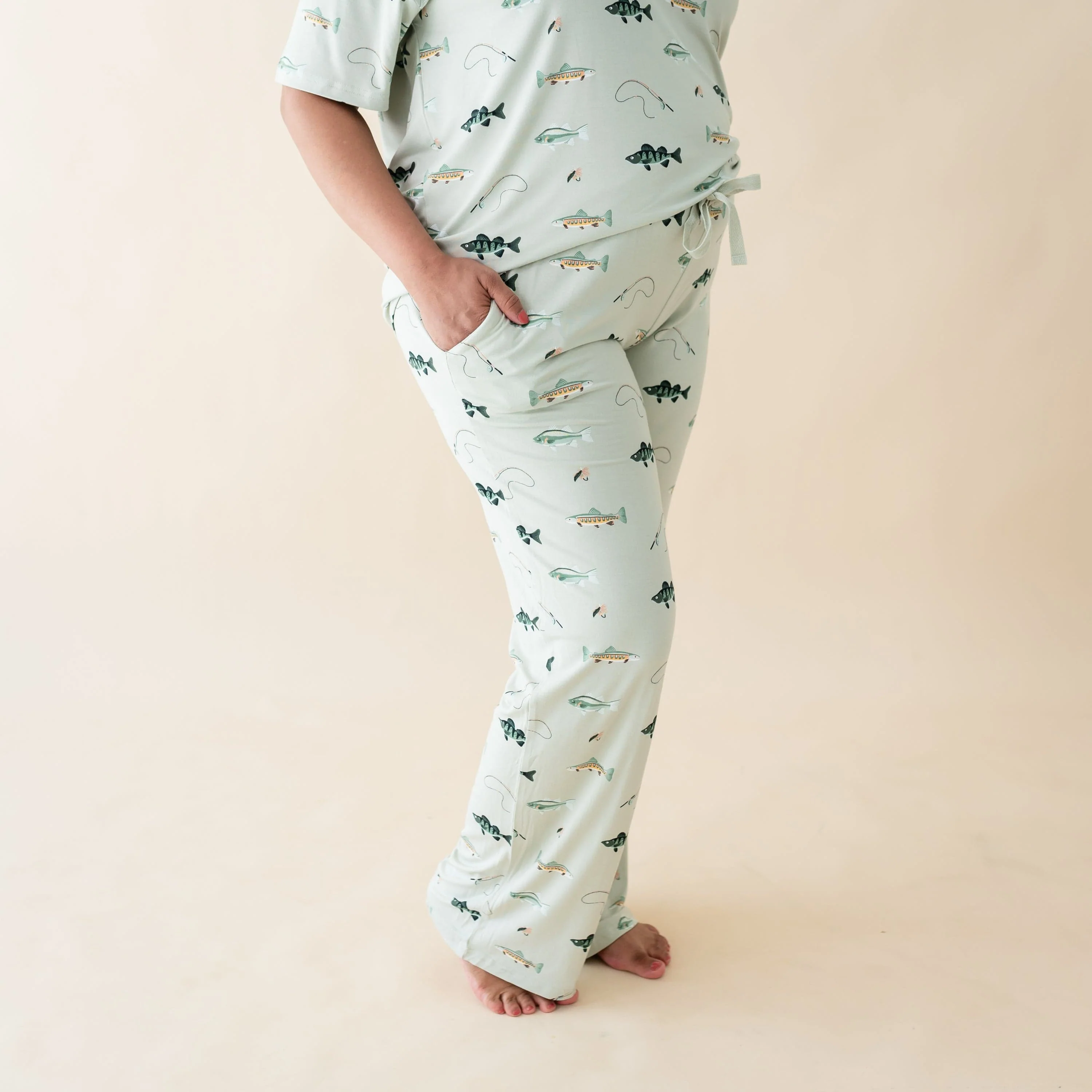 Women's Lounge Pants in Fishing - Image 2