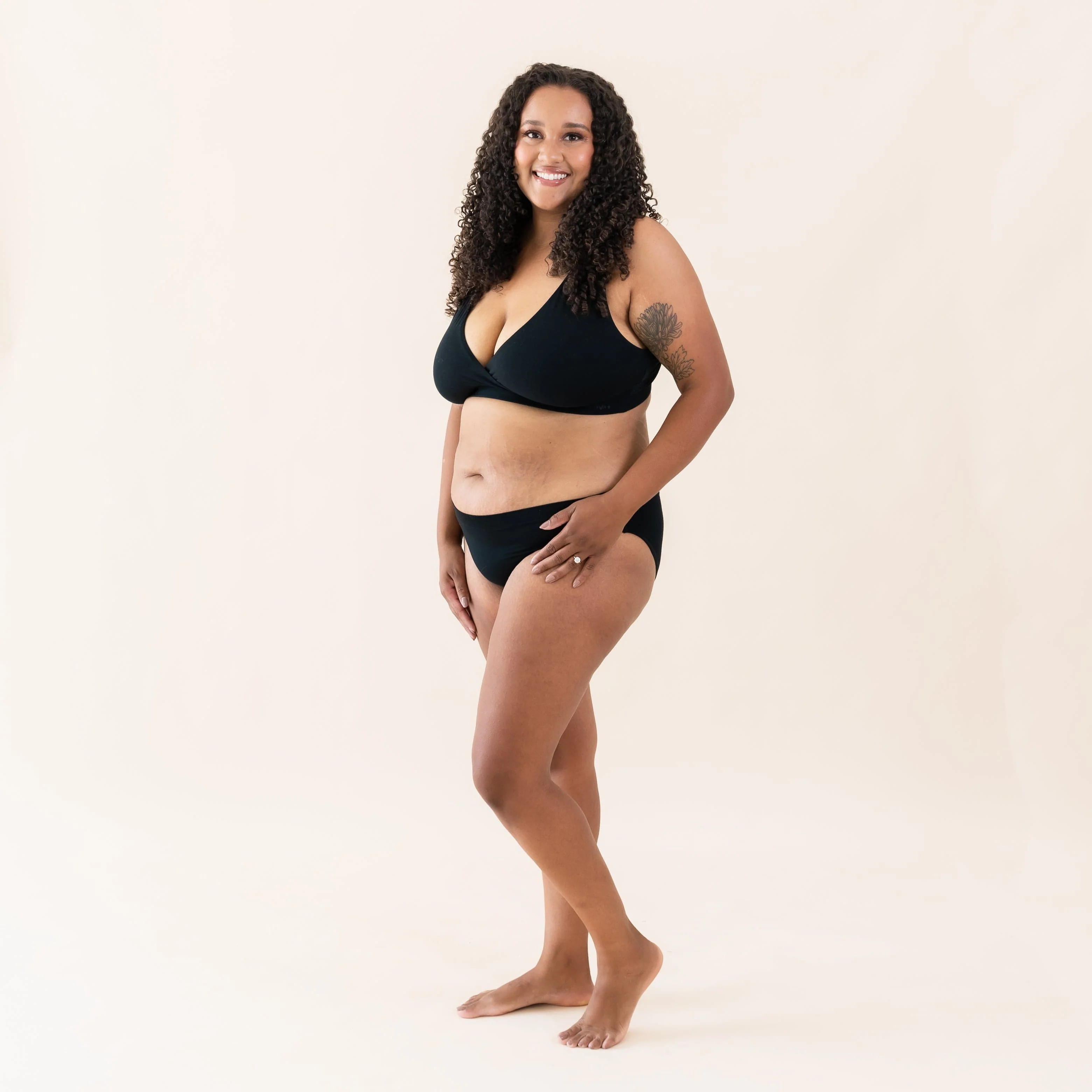 Women's Midi Brief in Midnight - Image 3