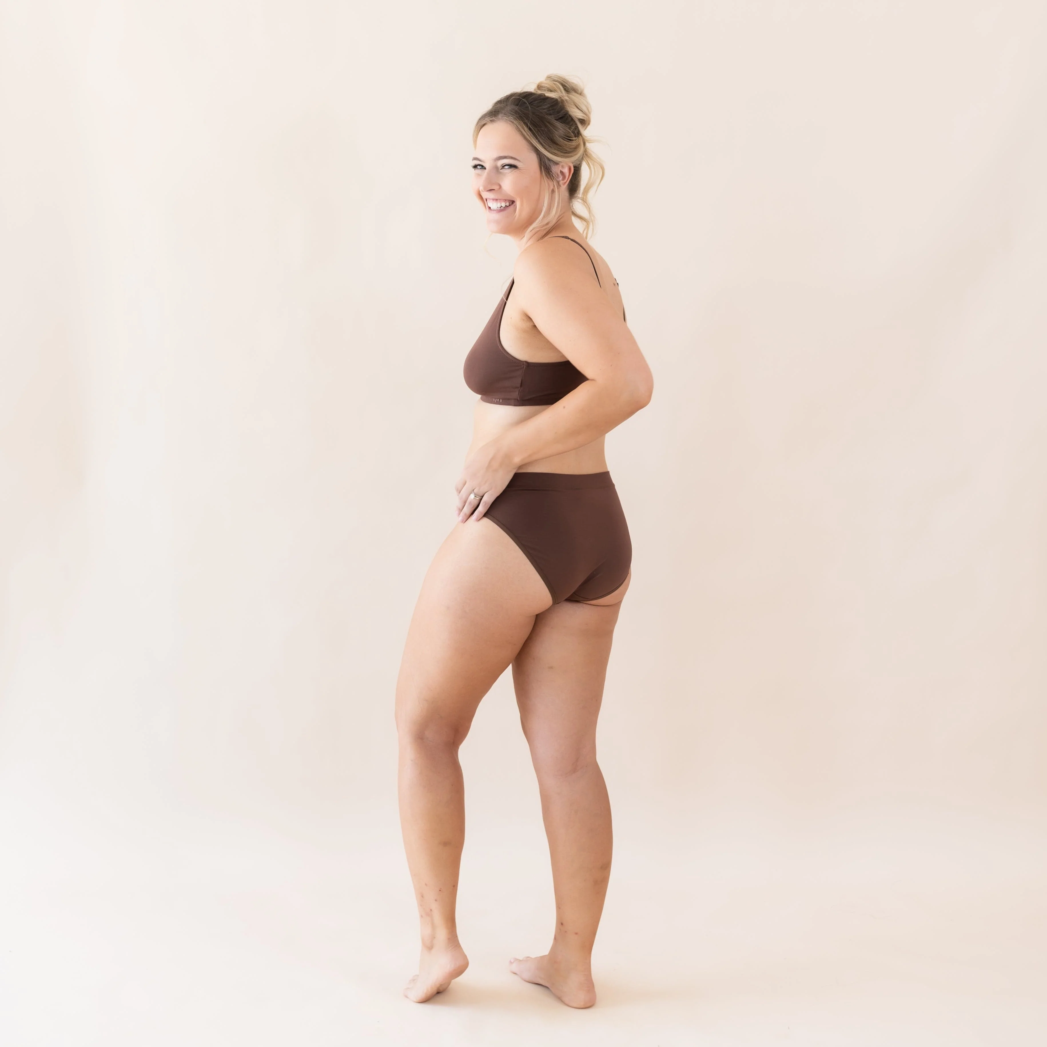 Women's Midi Brief in Toffee - Image 3