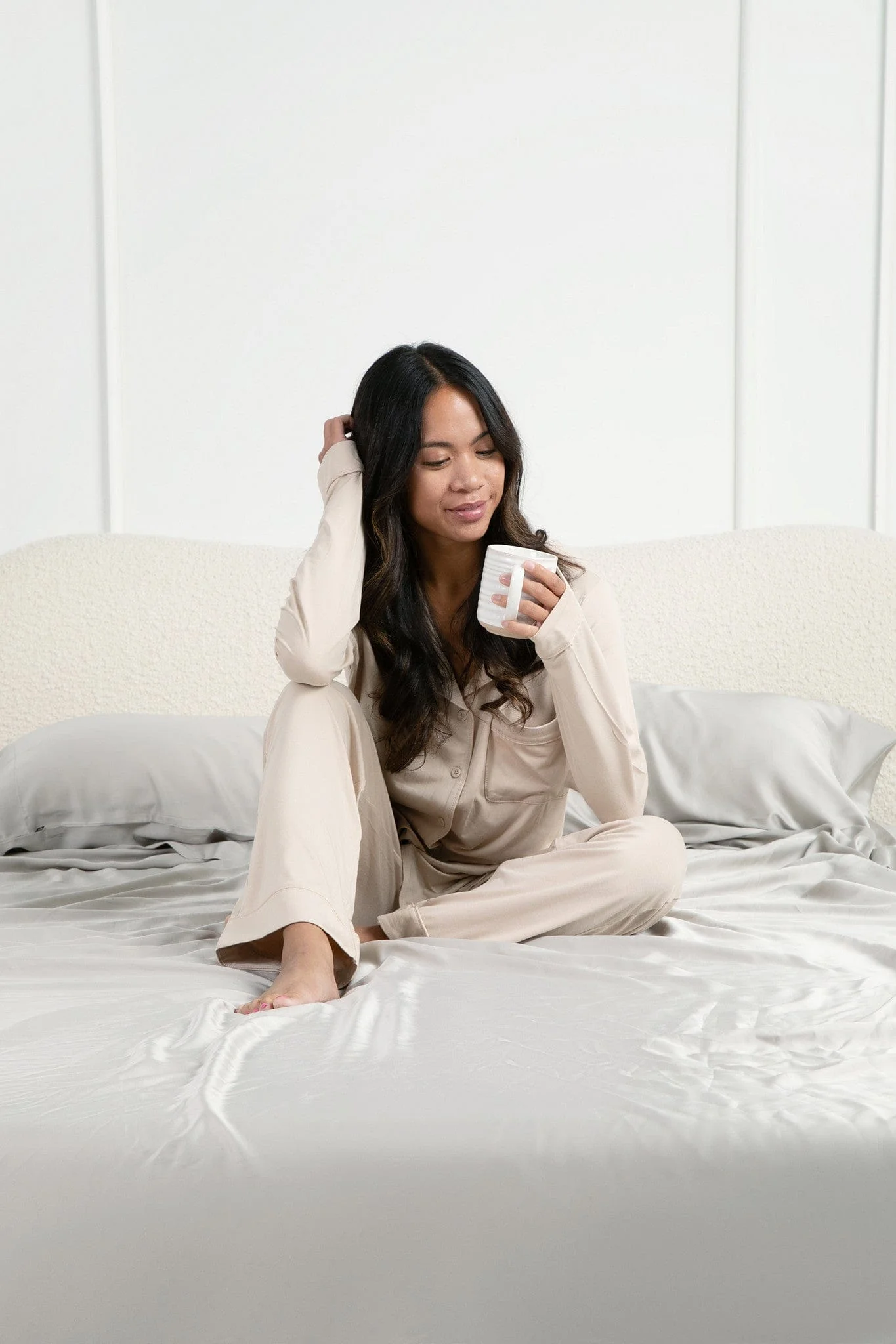 Bamboo Sateen Sheet Set in Dove Gray - Image 5