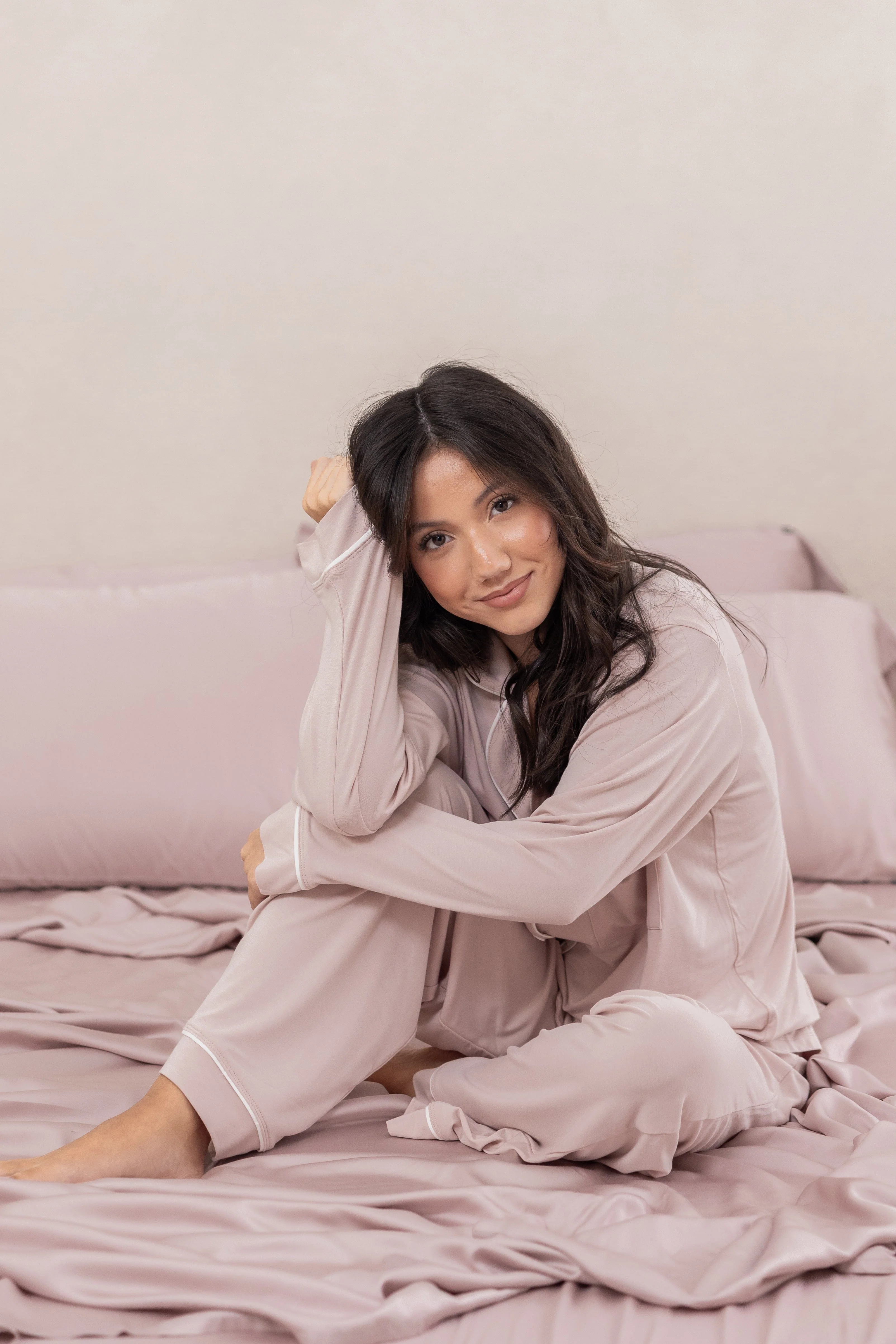 Bamboo Sateen Sheet Set in Rose Quartz - Image 7