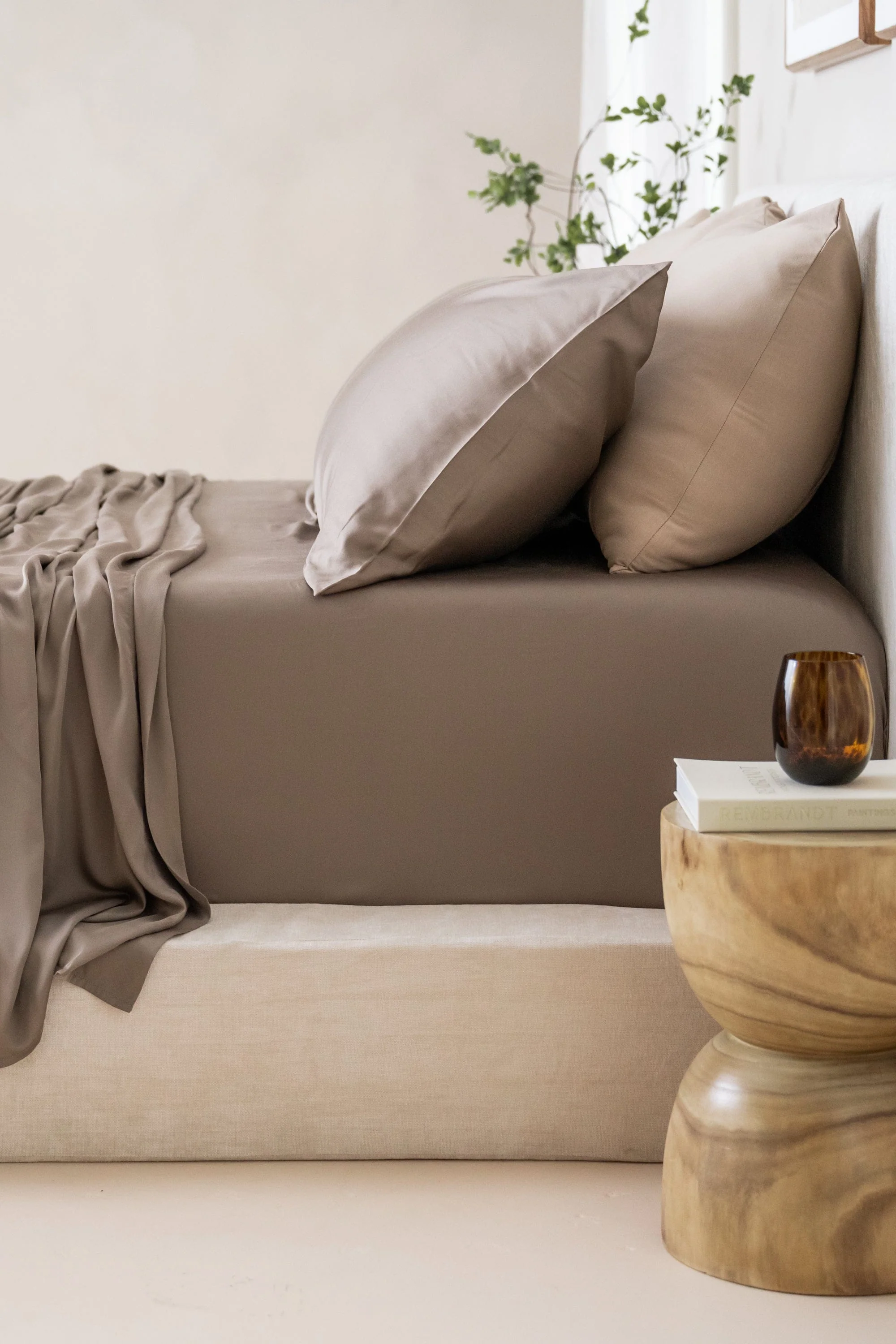 Bamboo Sateen Sheet Set in Truffle - Image 3
