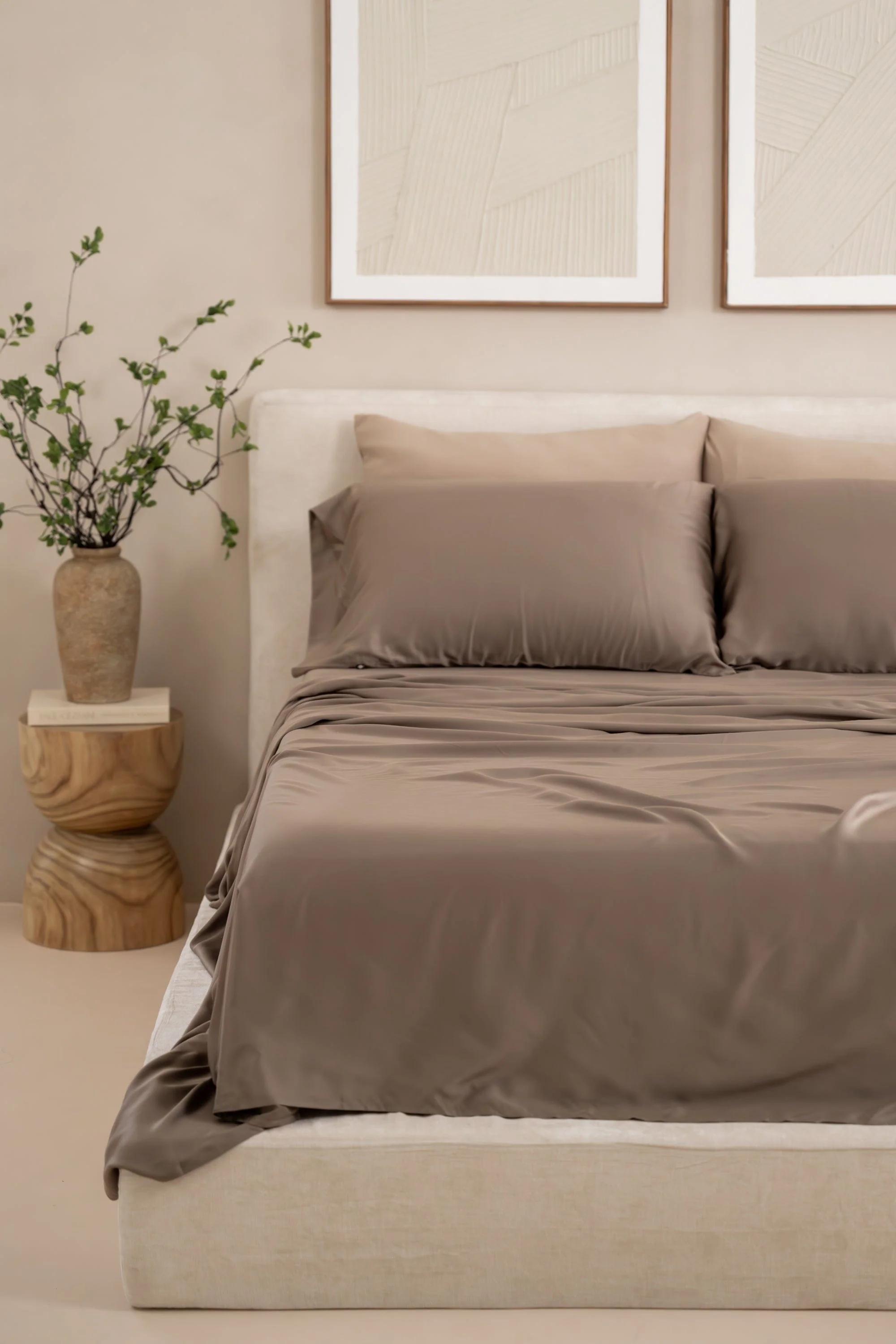 Bamboo Sateen Sheet Set in Truffle - Image 5