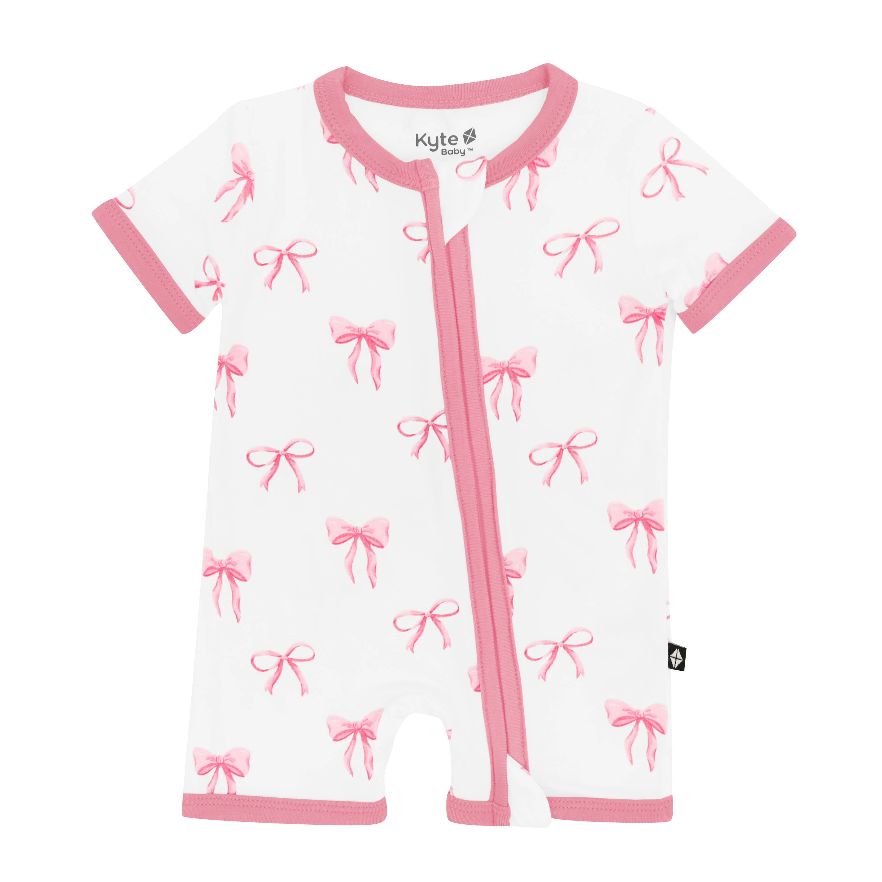 Zippered Shortall Romper in Bow - Image 2