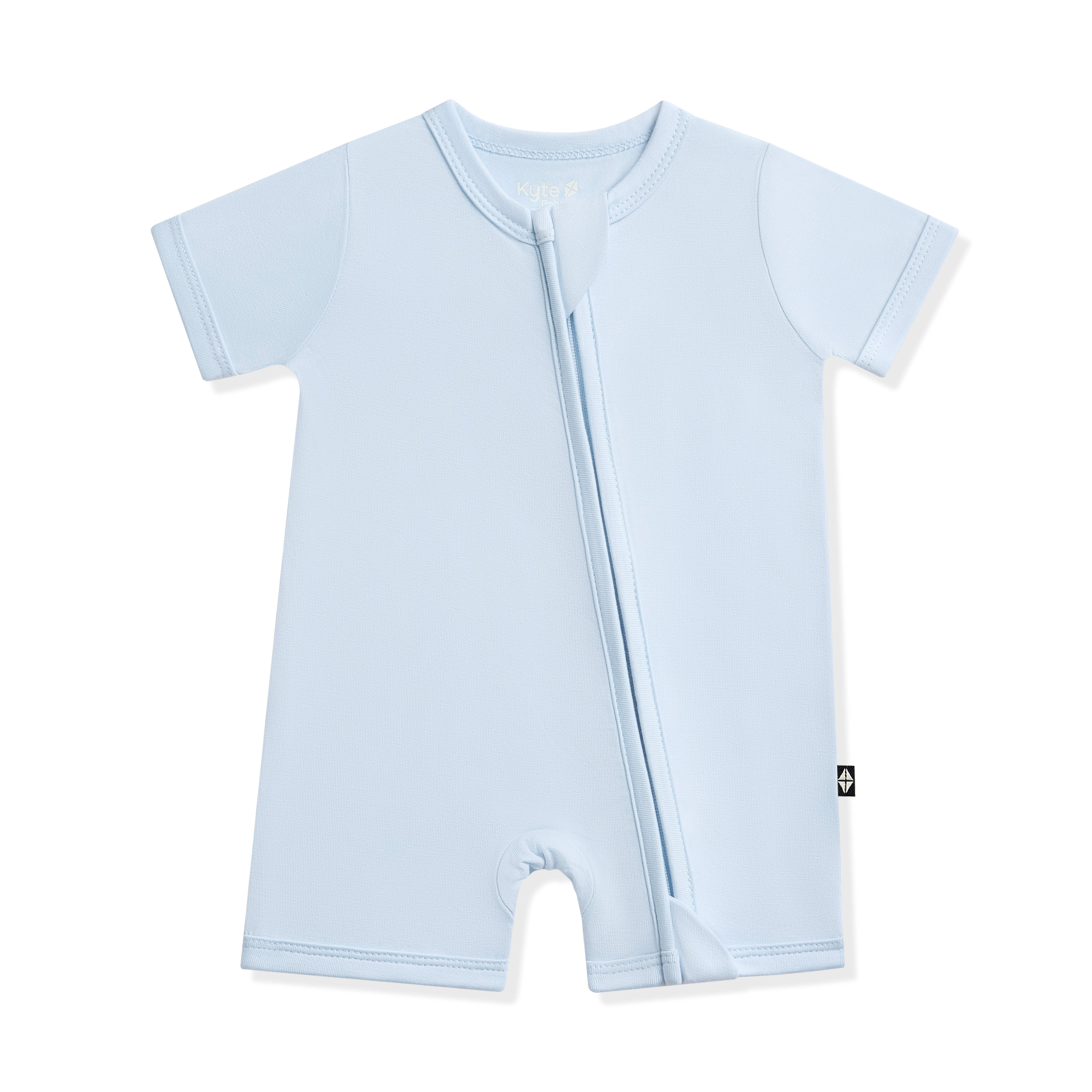 Zipper Shortall Romper in Breeze - Image 2