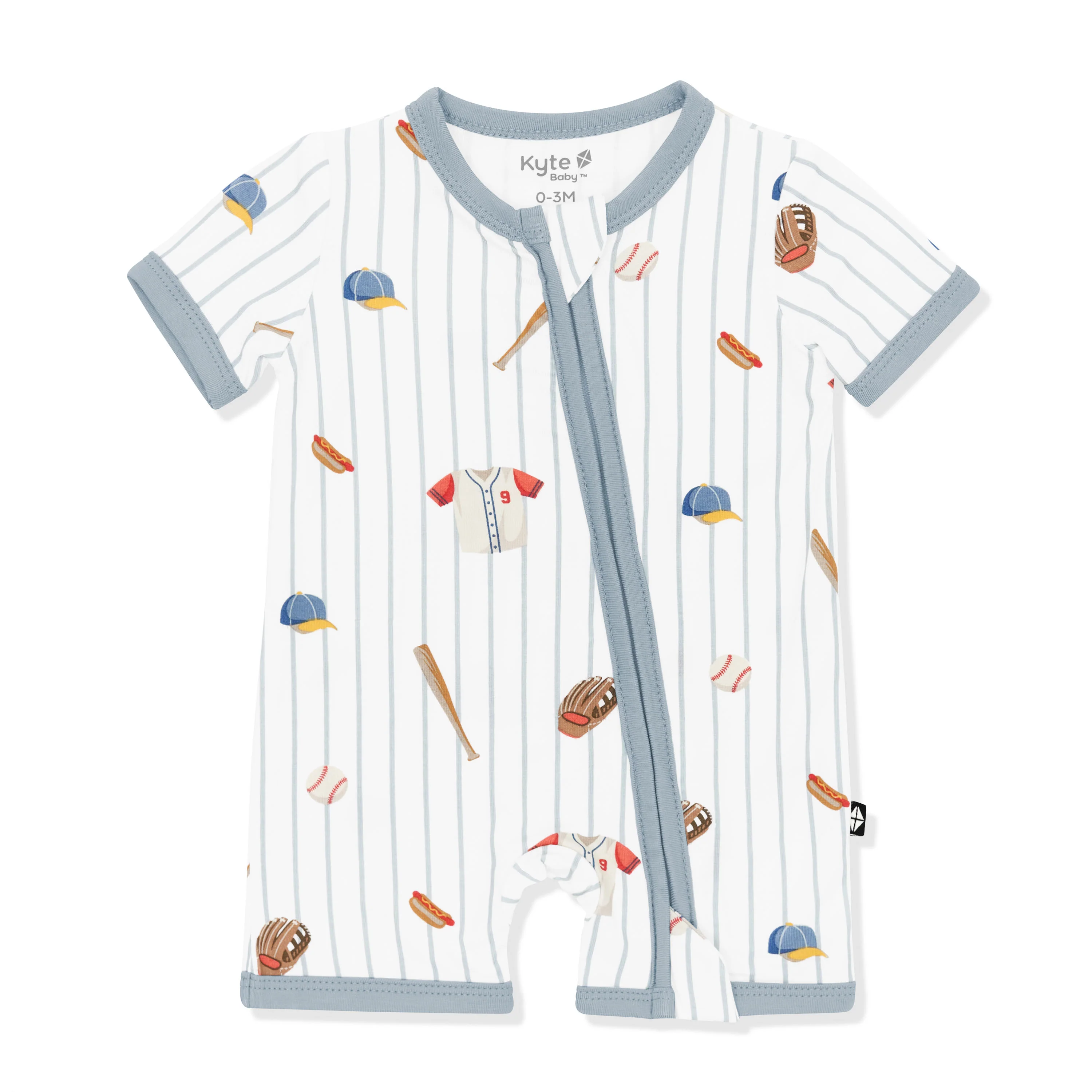 Zipper Shortall Romper in Home Run - Image 2