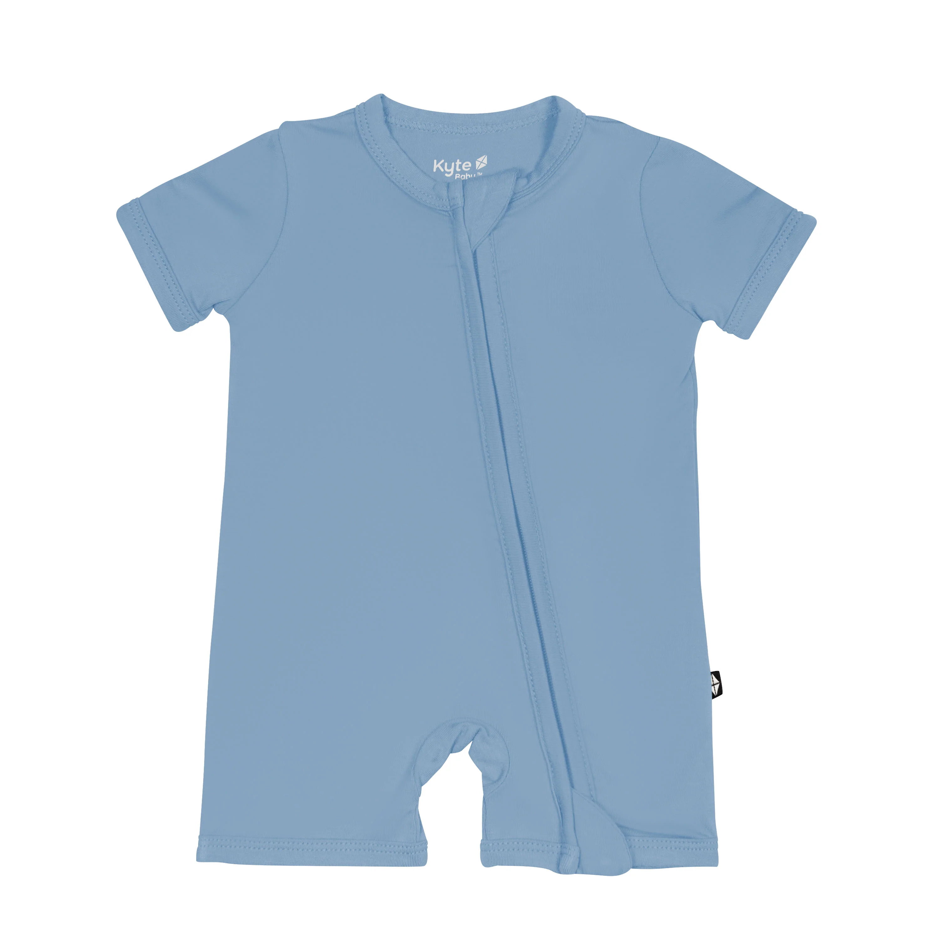 Zippered Shortall Romper in Slate - Image 2