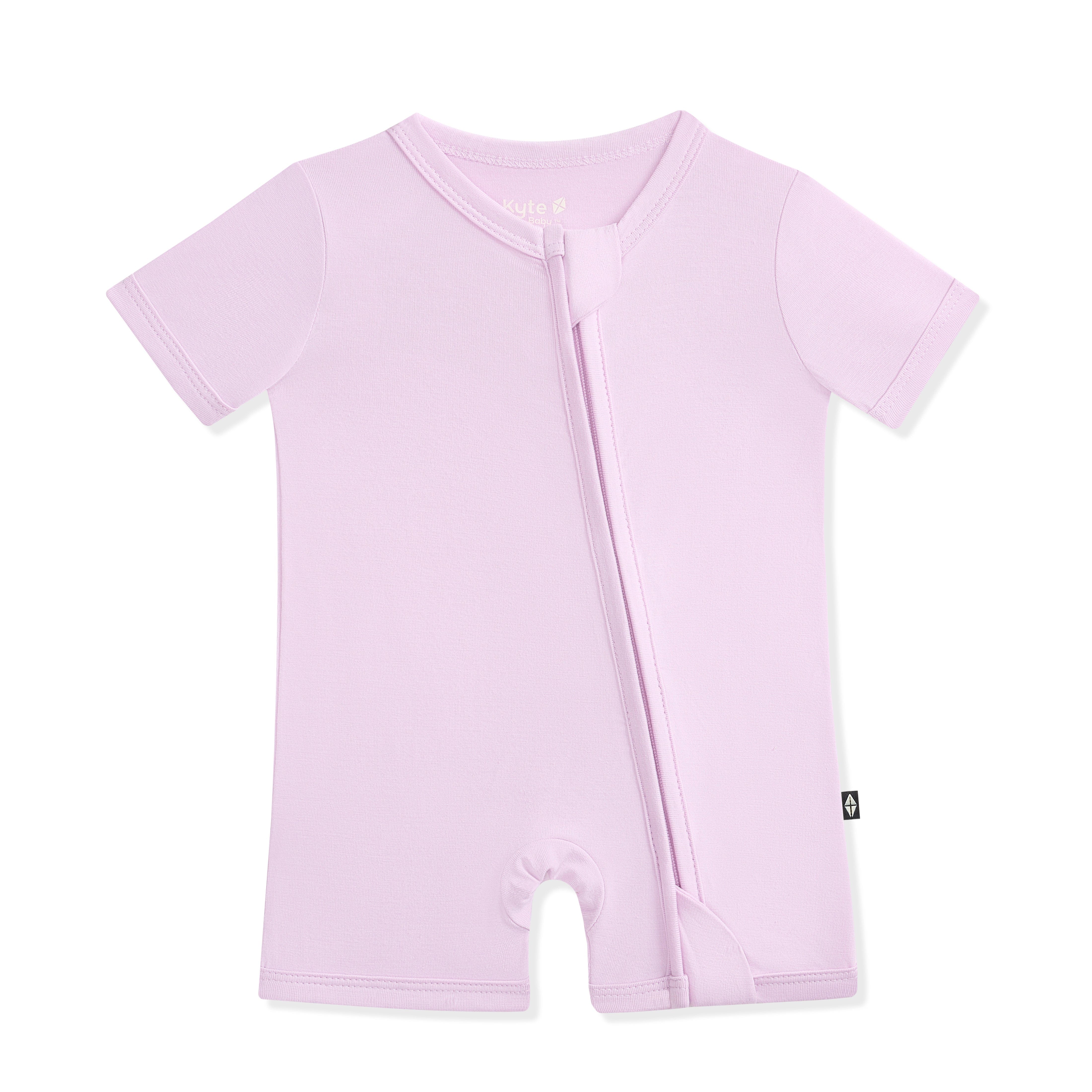 Zipper Shortall Romper in Thistle - Image 2