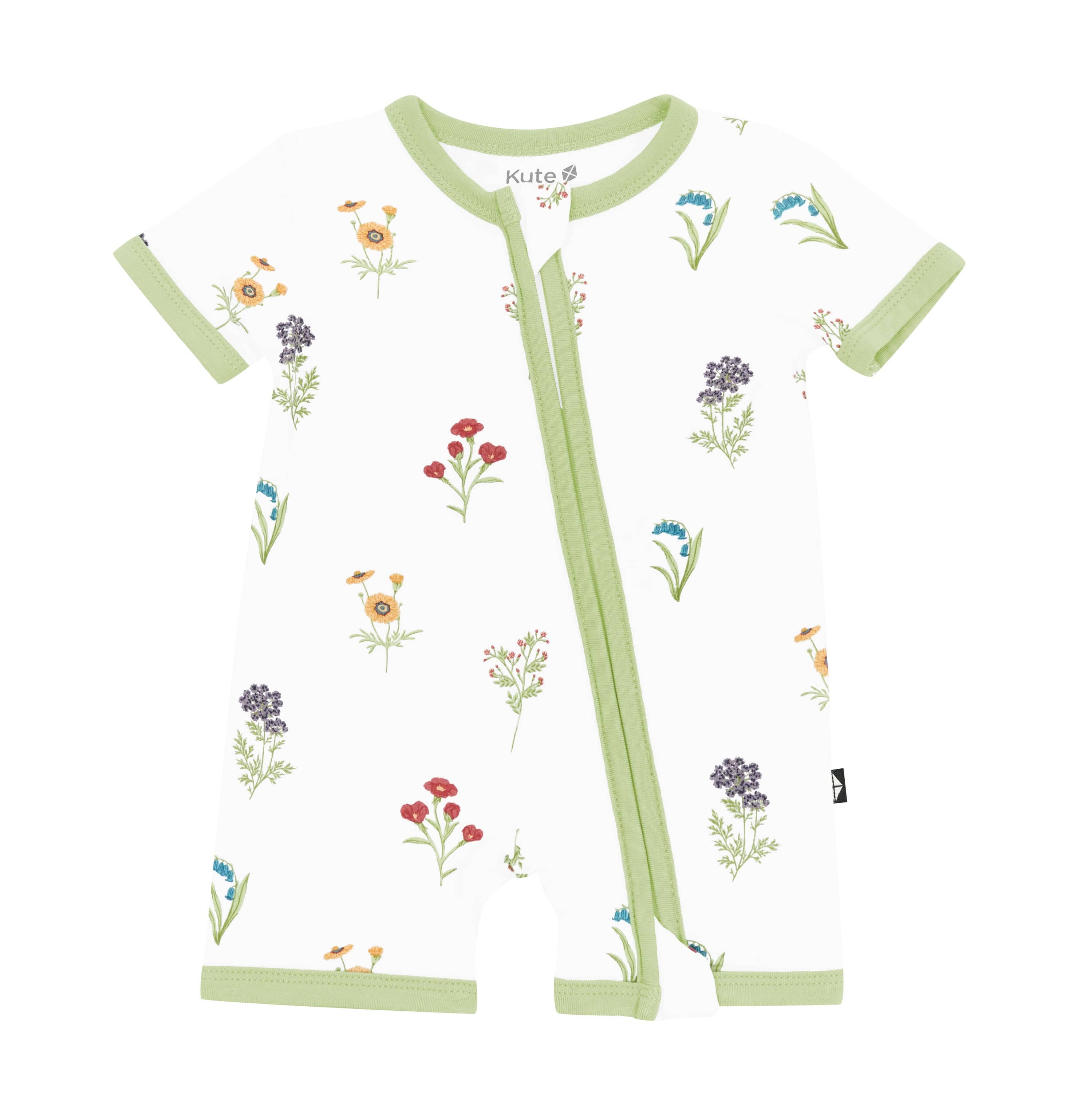 Zippered Shortall Romper in Wildflower - Image 2