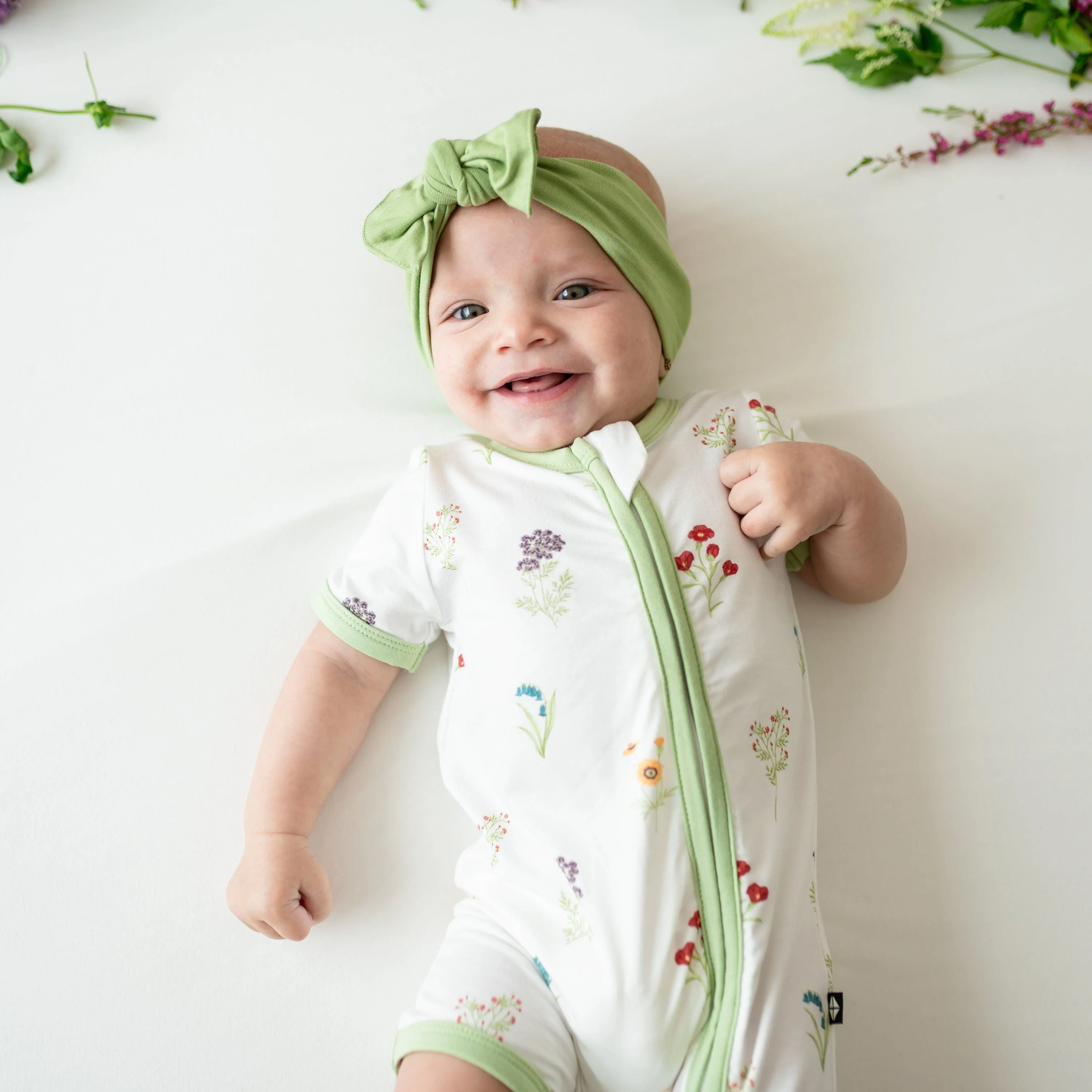 Zippered Shortall Romper in Wildflower - Image 3