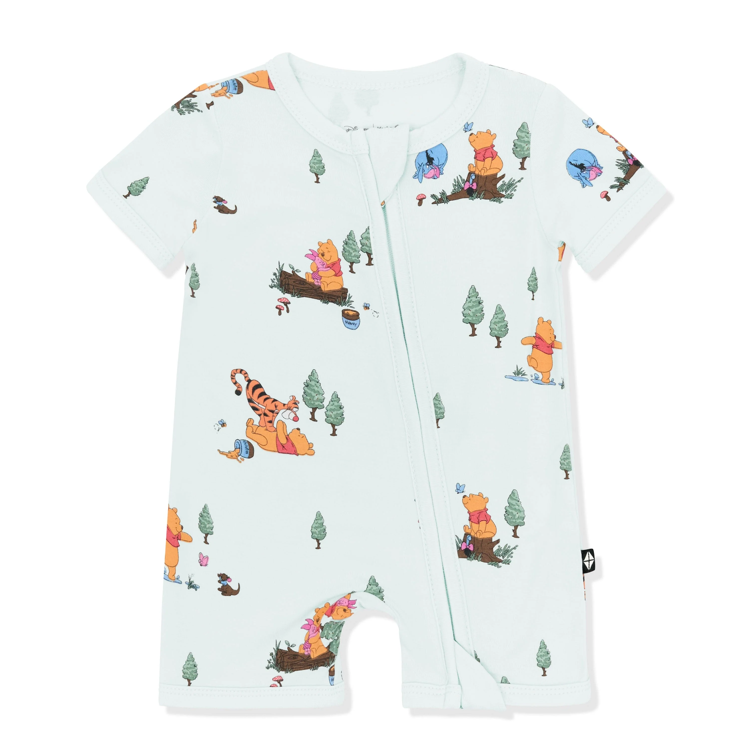 Zipper Shortall Romper in Winnie the Pooh Hundred Acre Wood - Image 2