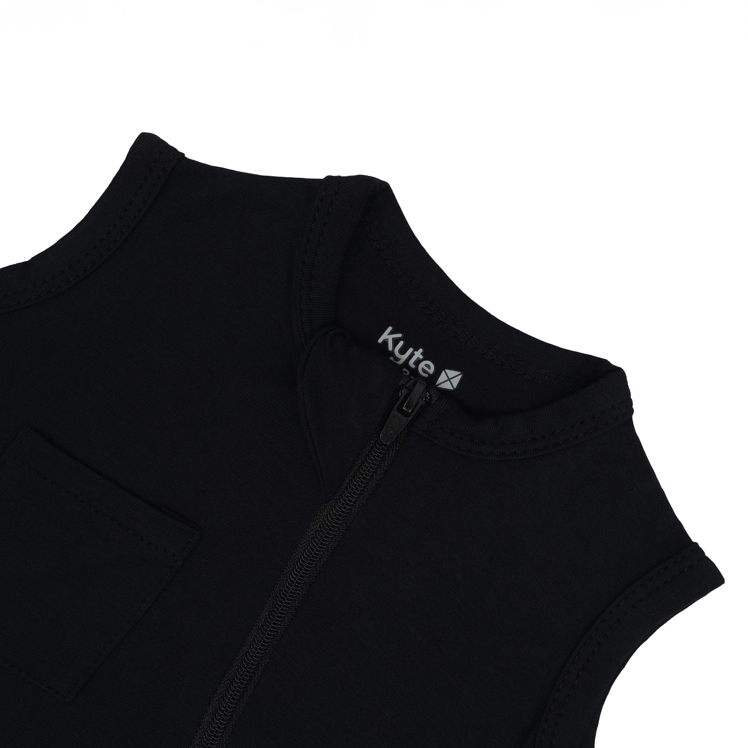Zippered Sleeveless Romper in Midnight - Image 6