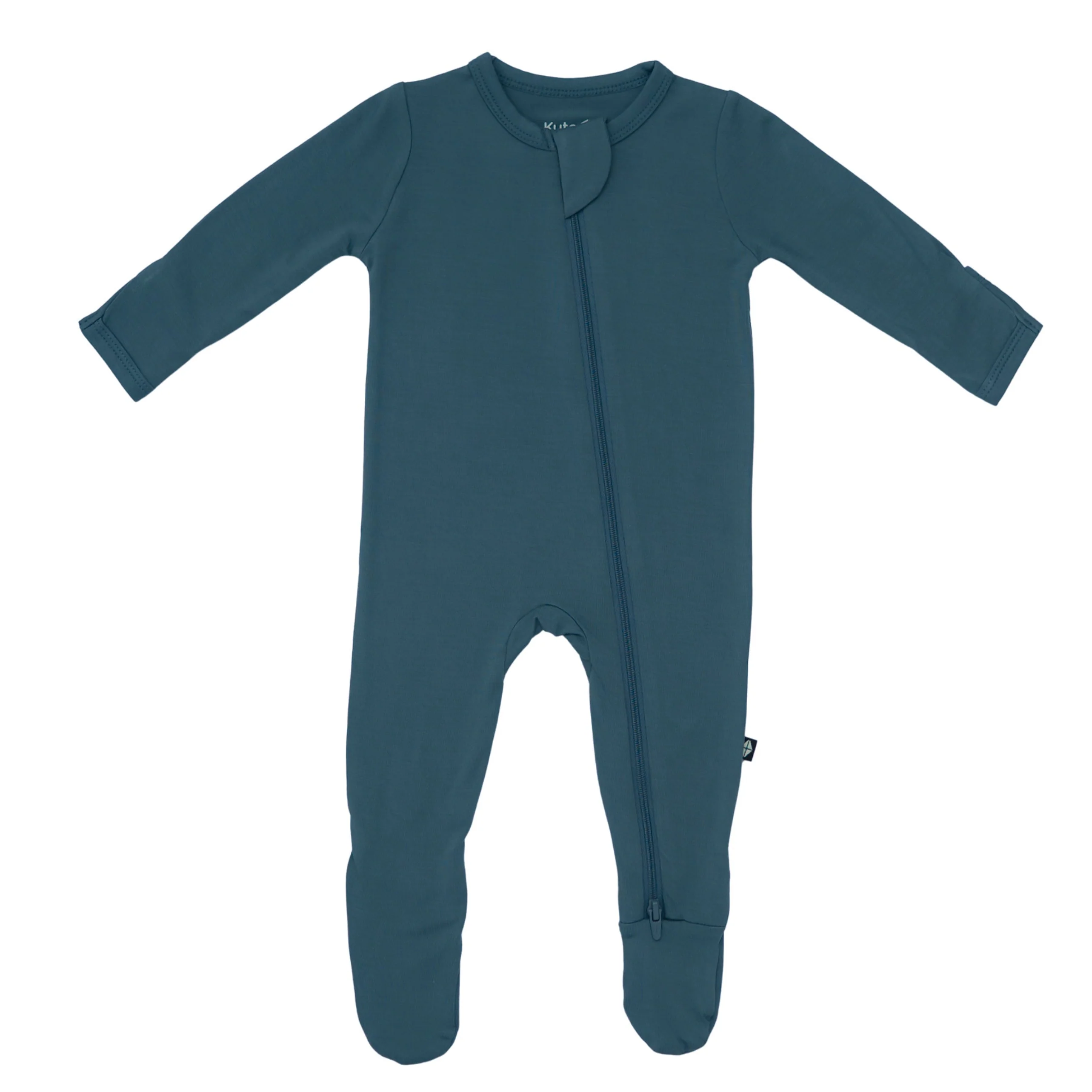 Zippered Footie in Atlantic - Image 2
