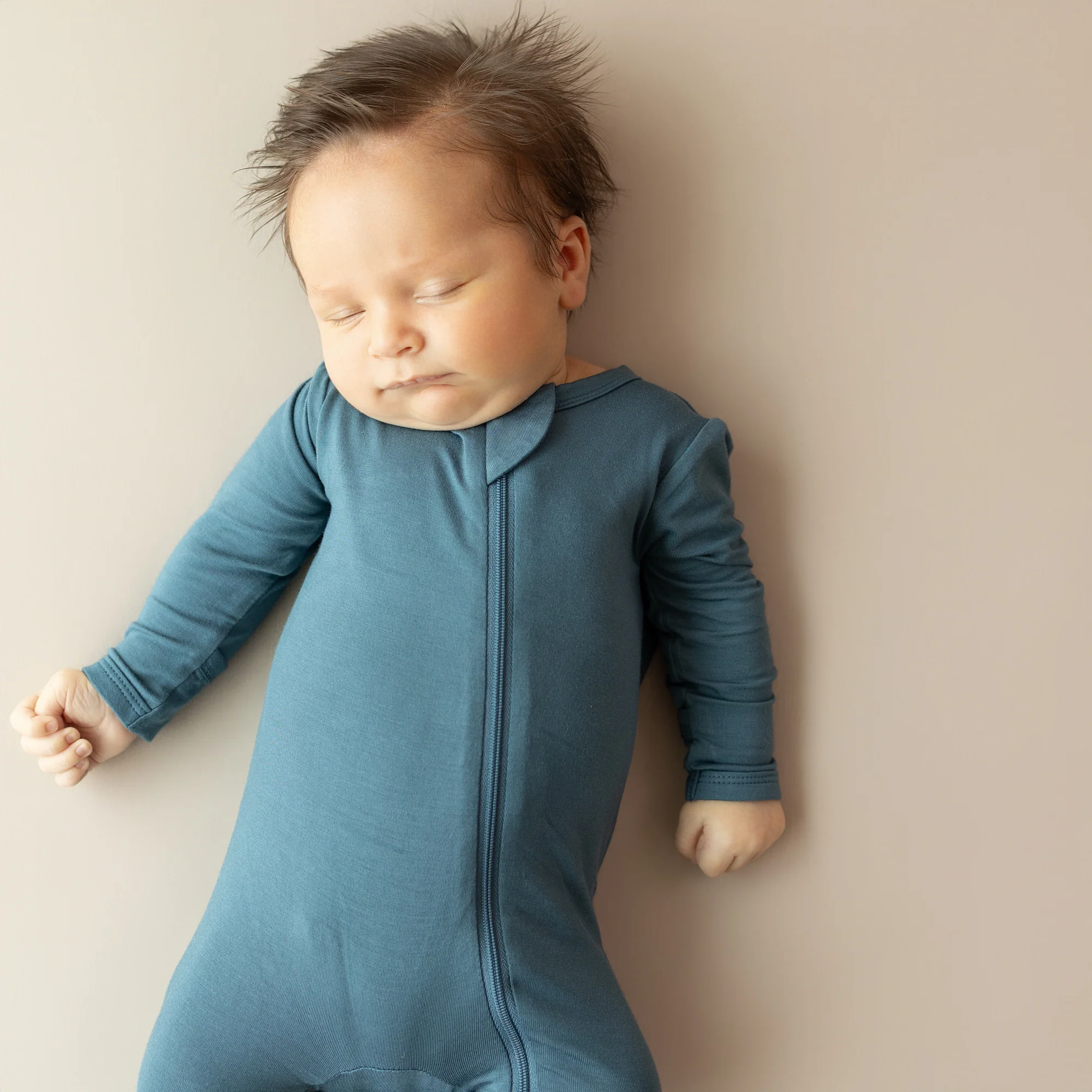 Zippered Footie in Atlantic - Image 3