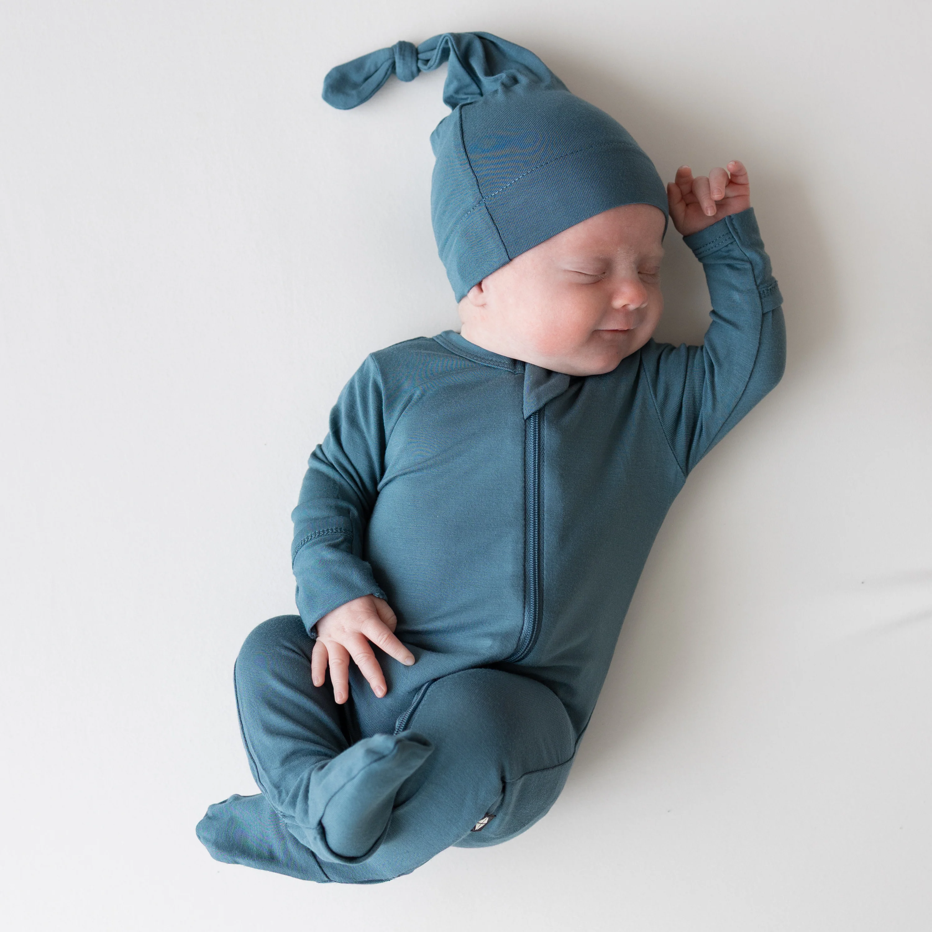 Zippered Footie in Atlantic - Image 4