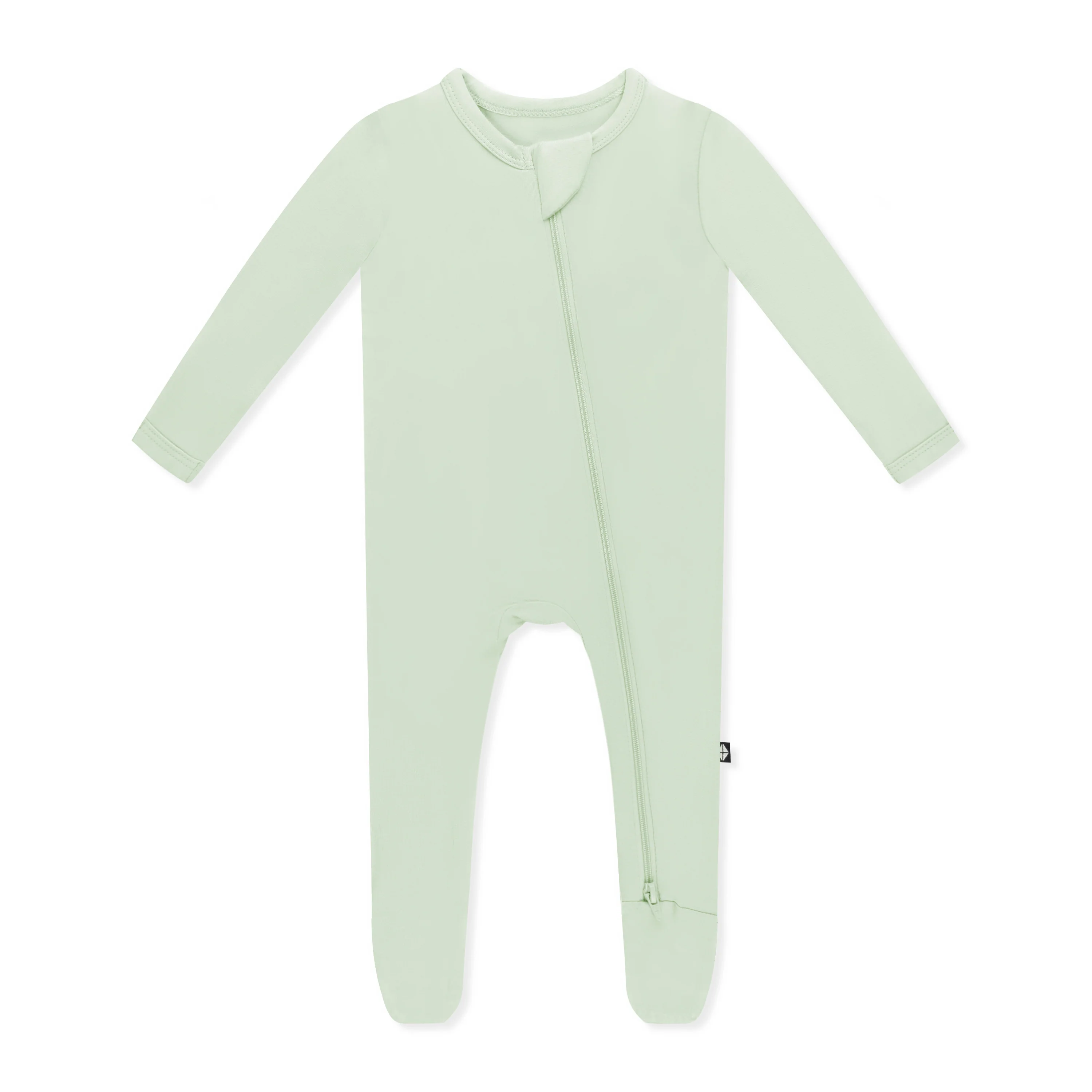 Zippered Footie in Basil - Image 2