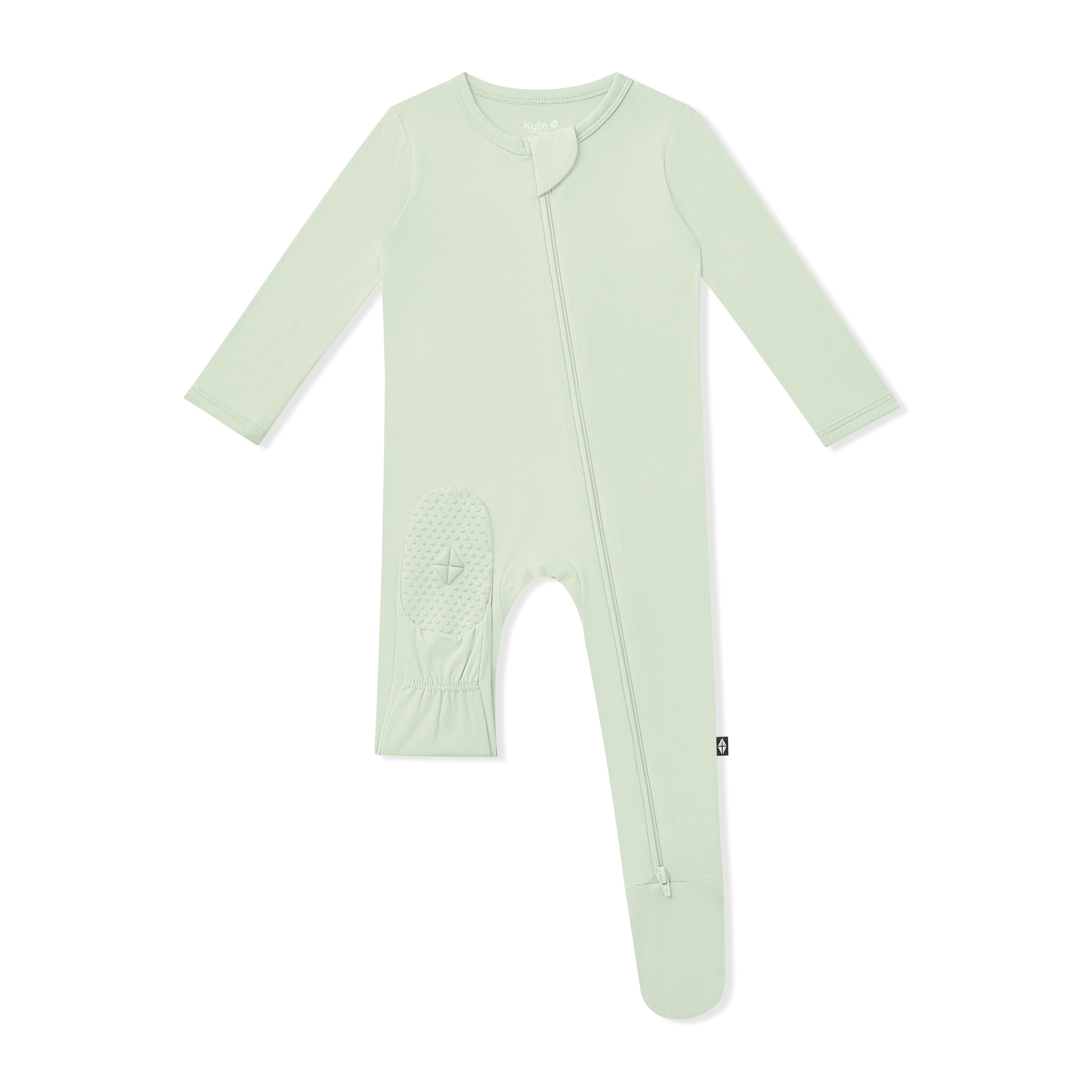 Zippered Footie in Basil - Image 6