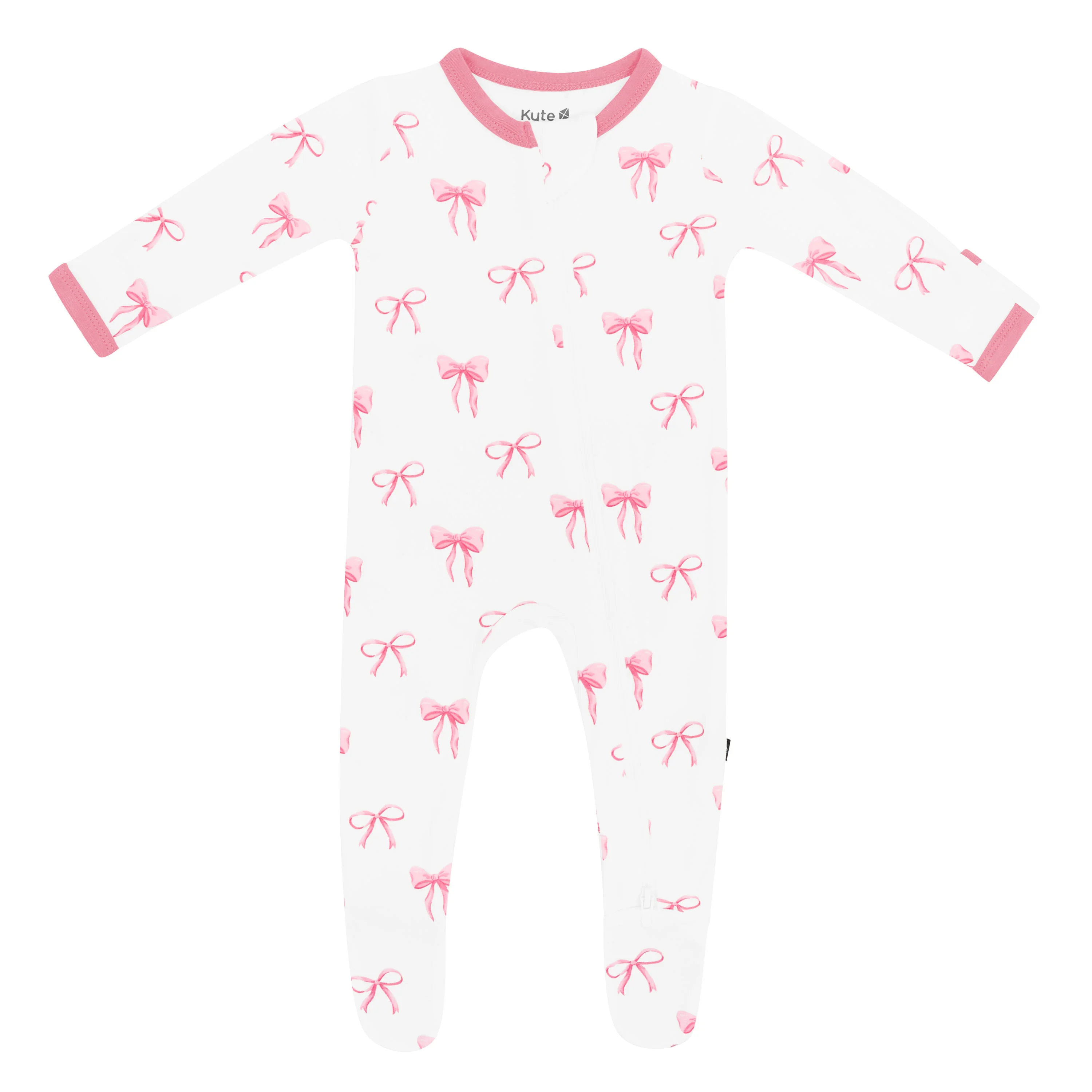Zippered Footie in Bow - Image 2