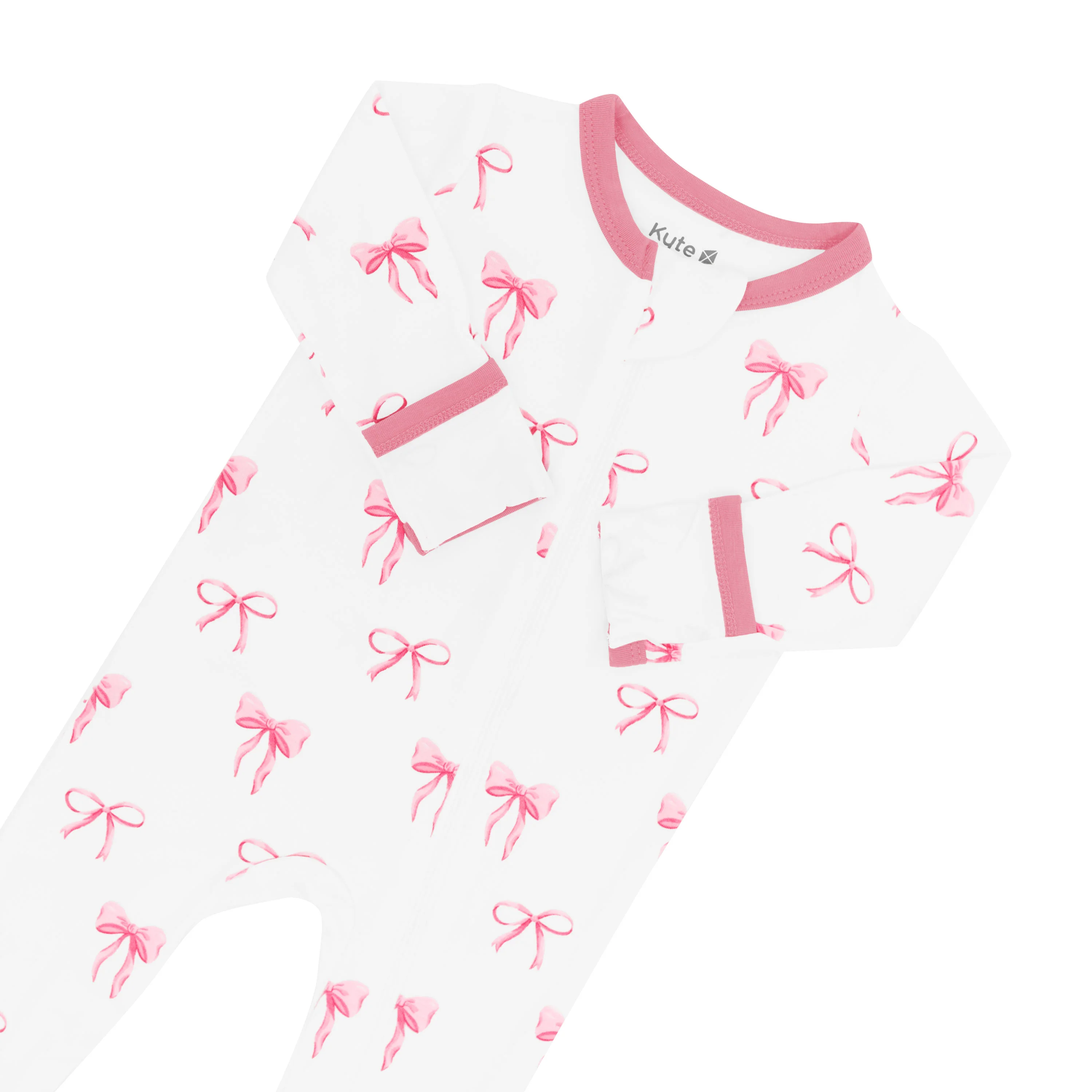 Zippered Footie in Bow - Image 7