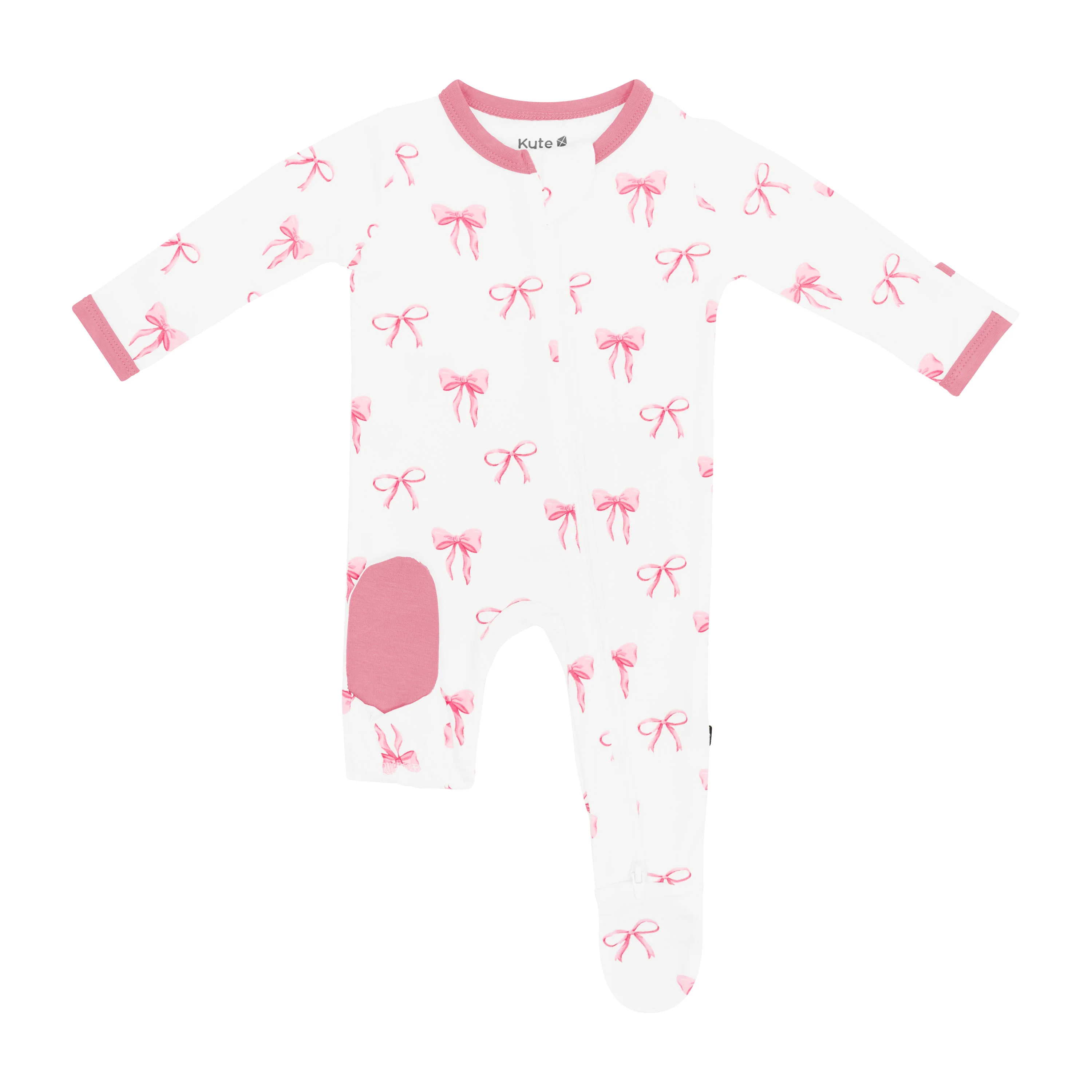 Zippered Footie in Bow - Image 8
