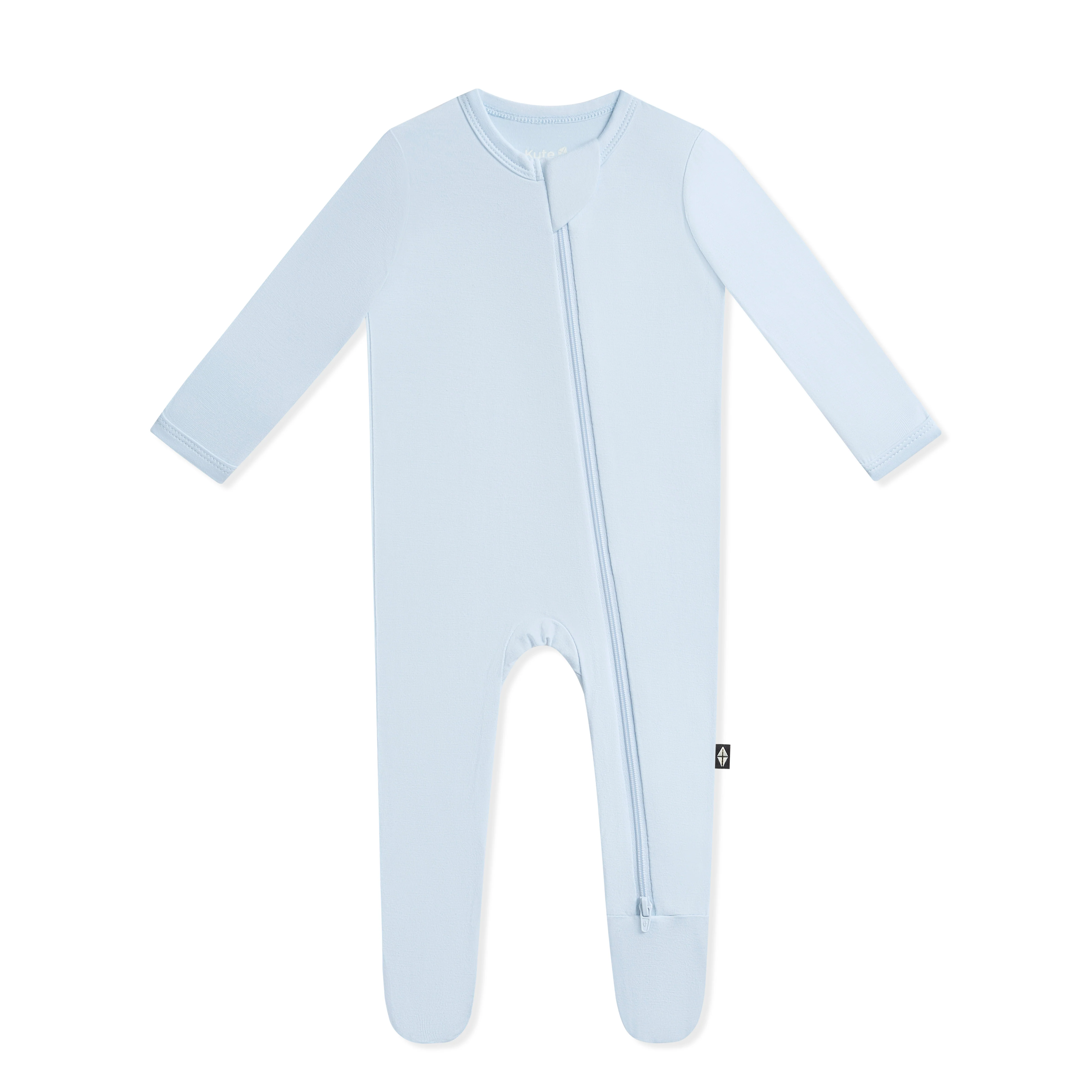 Zippered Footie in Breeze - Image 2