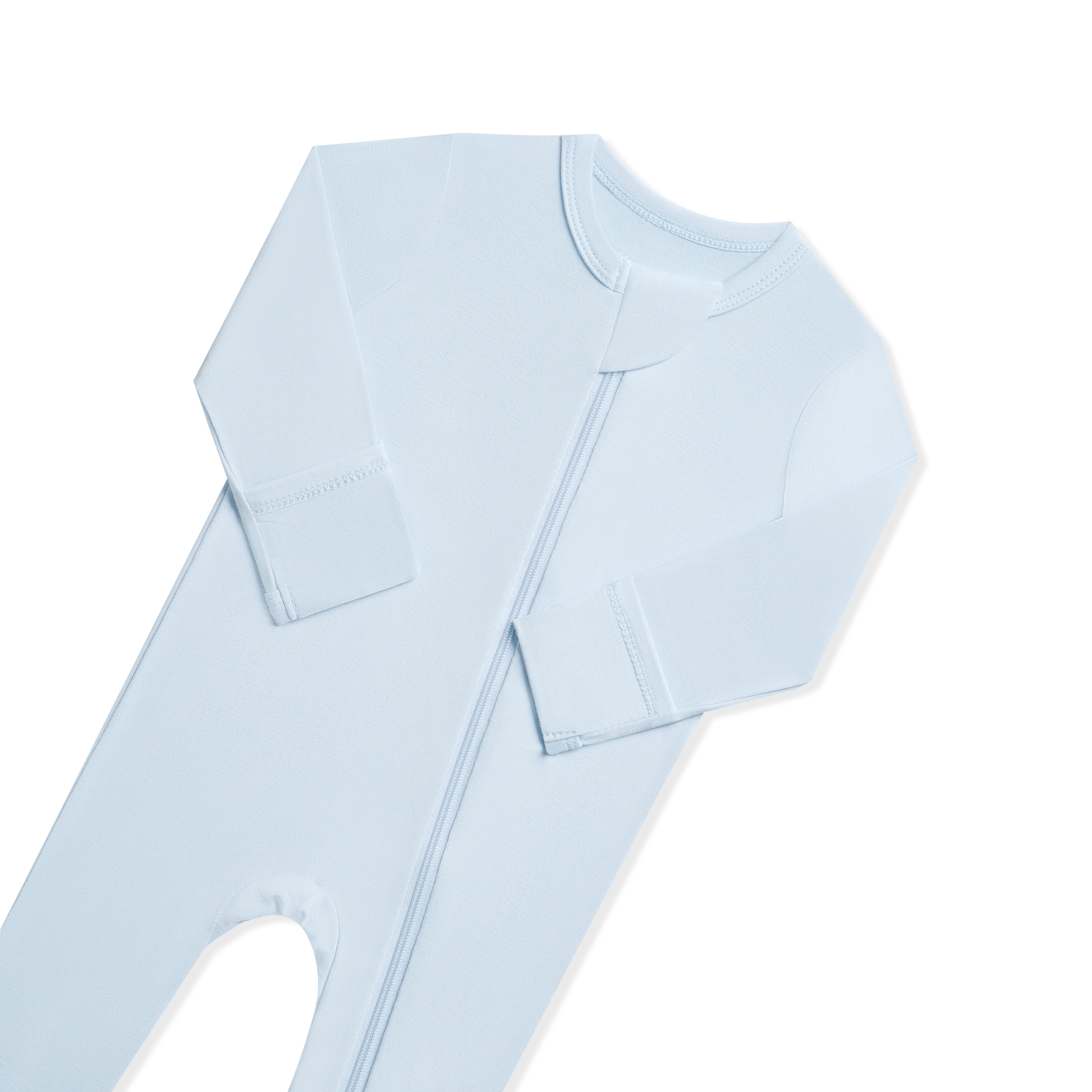Zippered Footie in Breeze - Image 5
