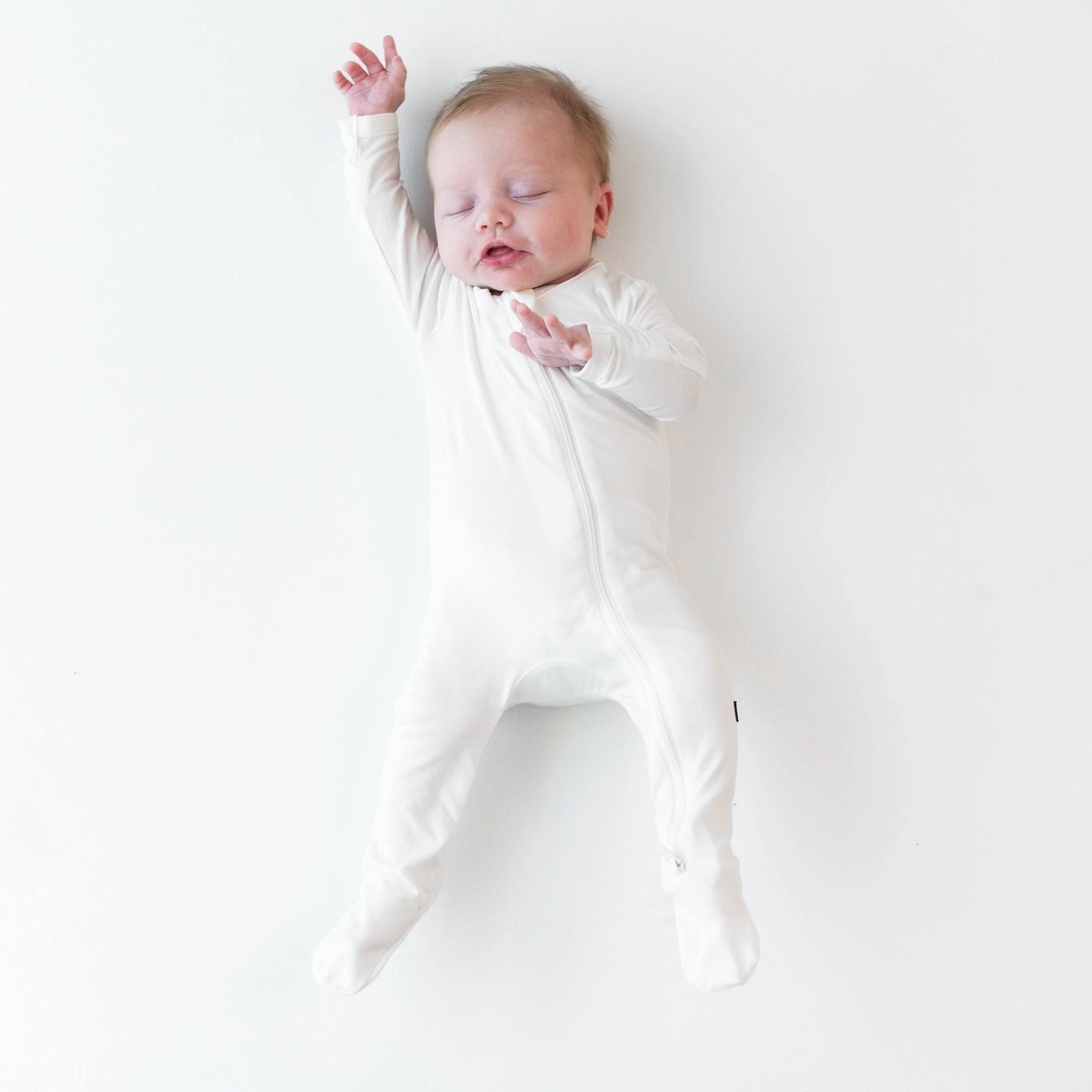 Zippered Footie in Cloud - Image 3
