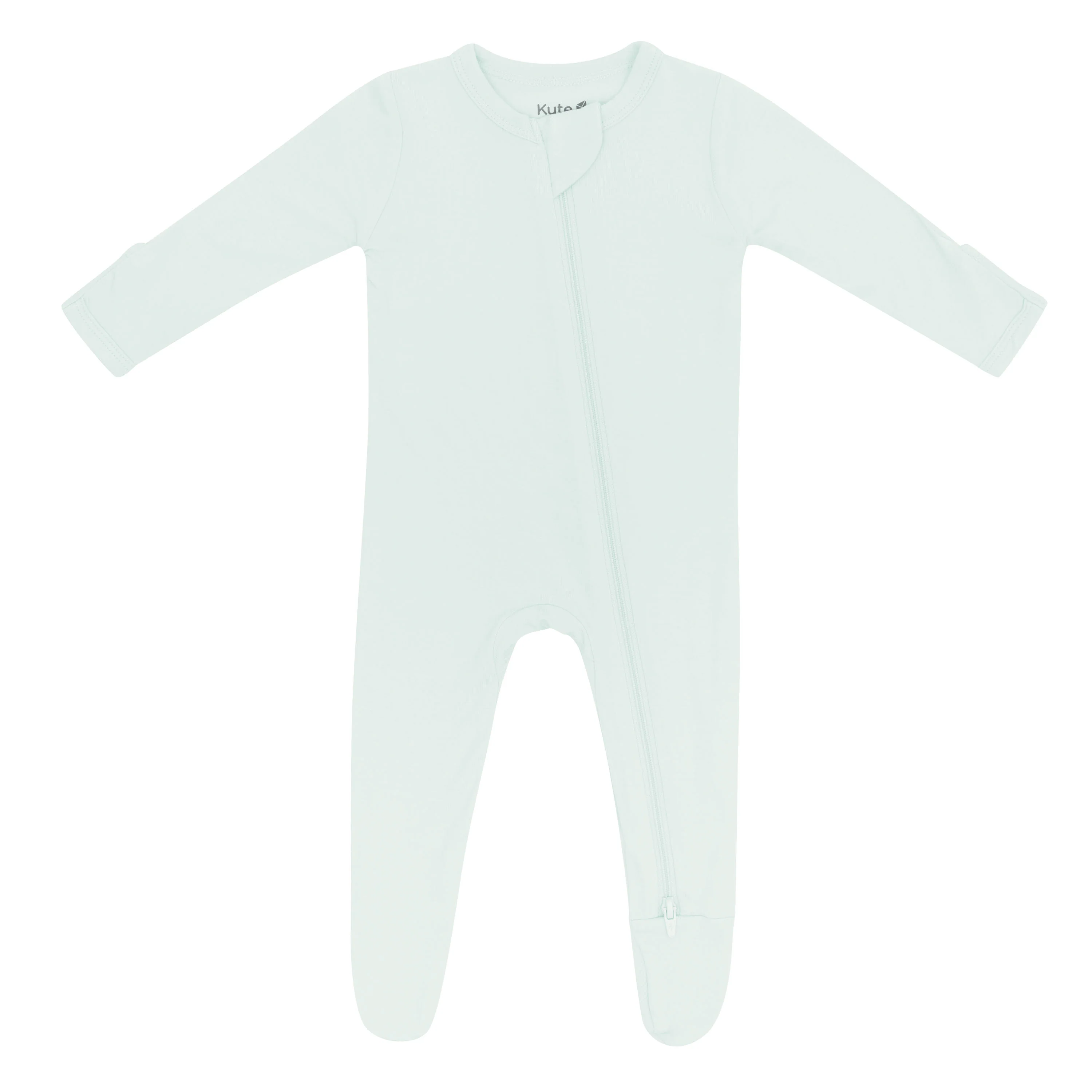 Zippered Footie in Dew - Image 2
