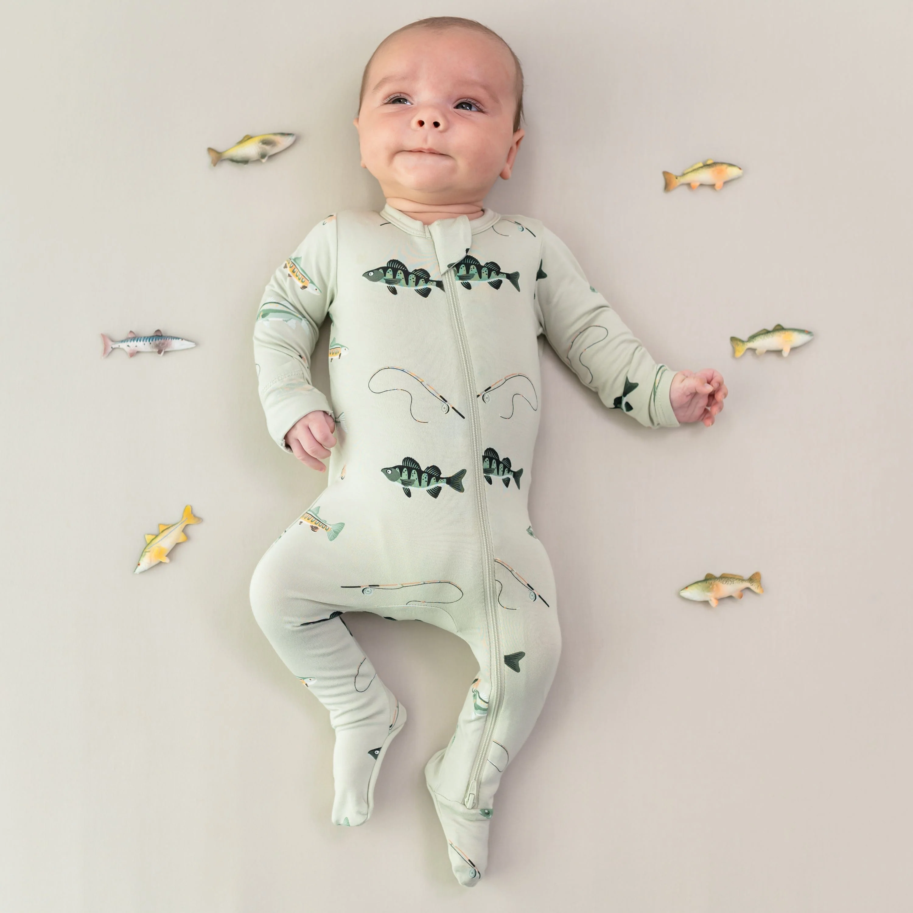 Zippered Footie in Fishing - Image 3