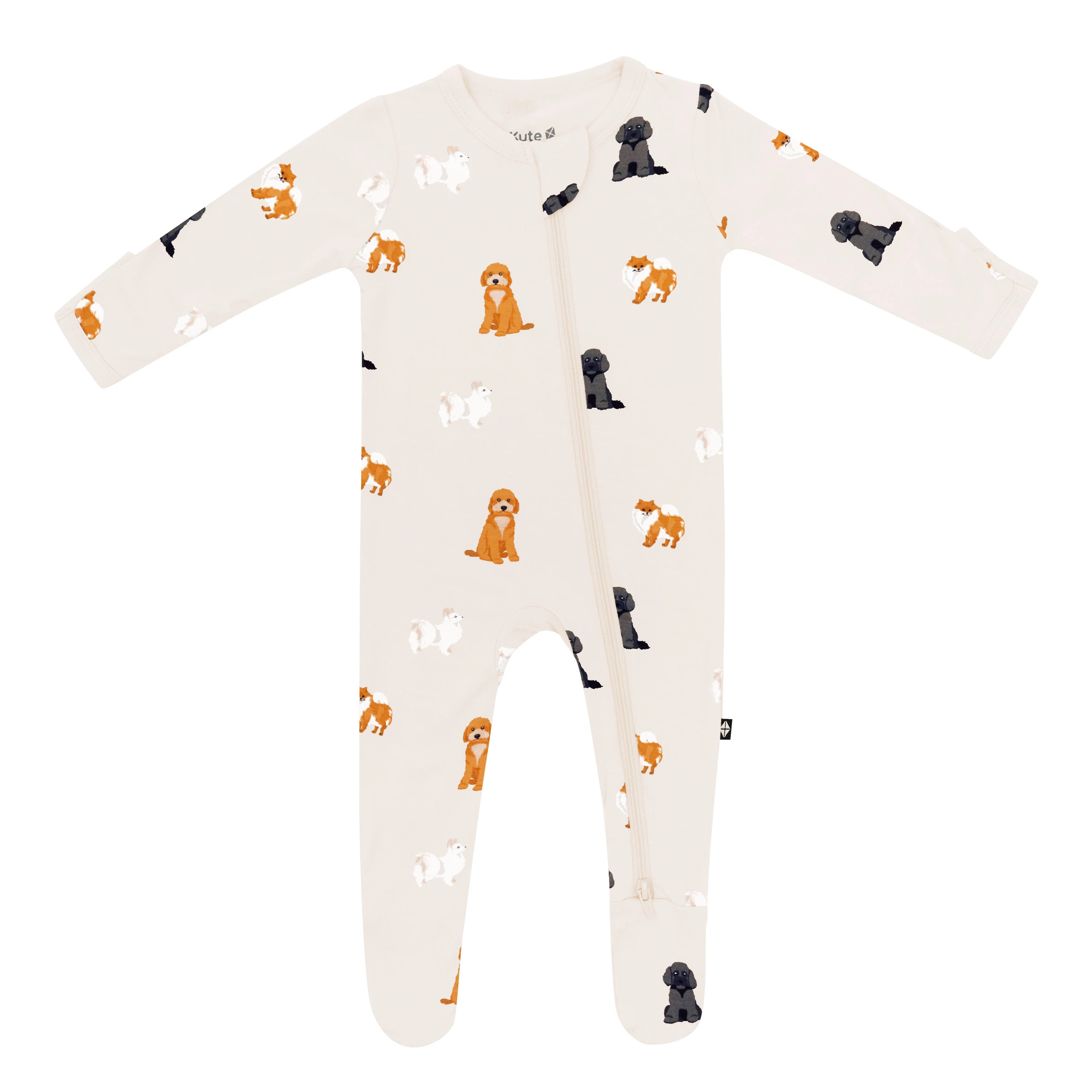 Zippered Footie in Fluffy Dog - Image 2