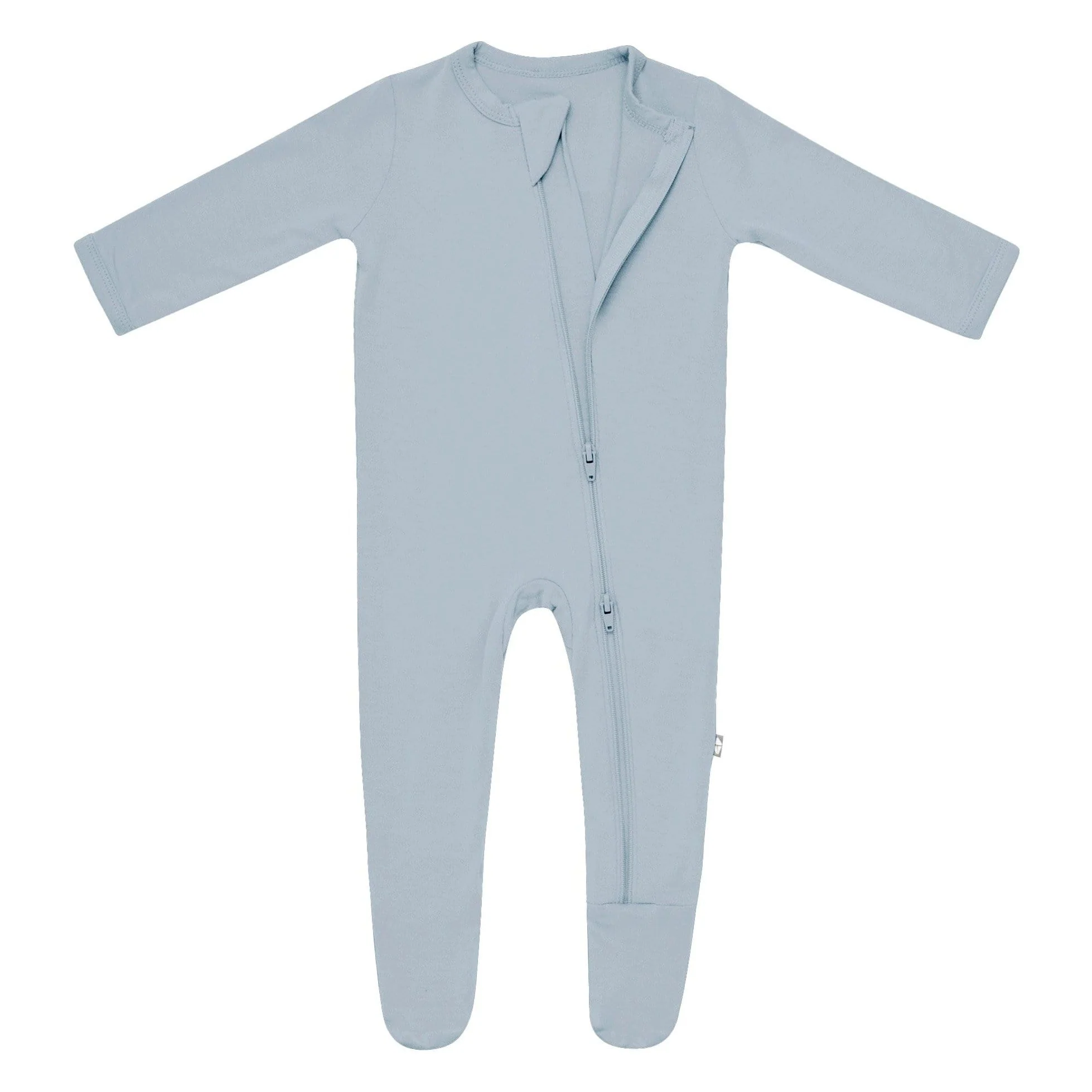 Zippered Footie in Fog - Image 5