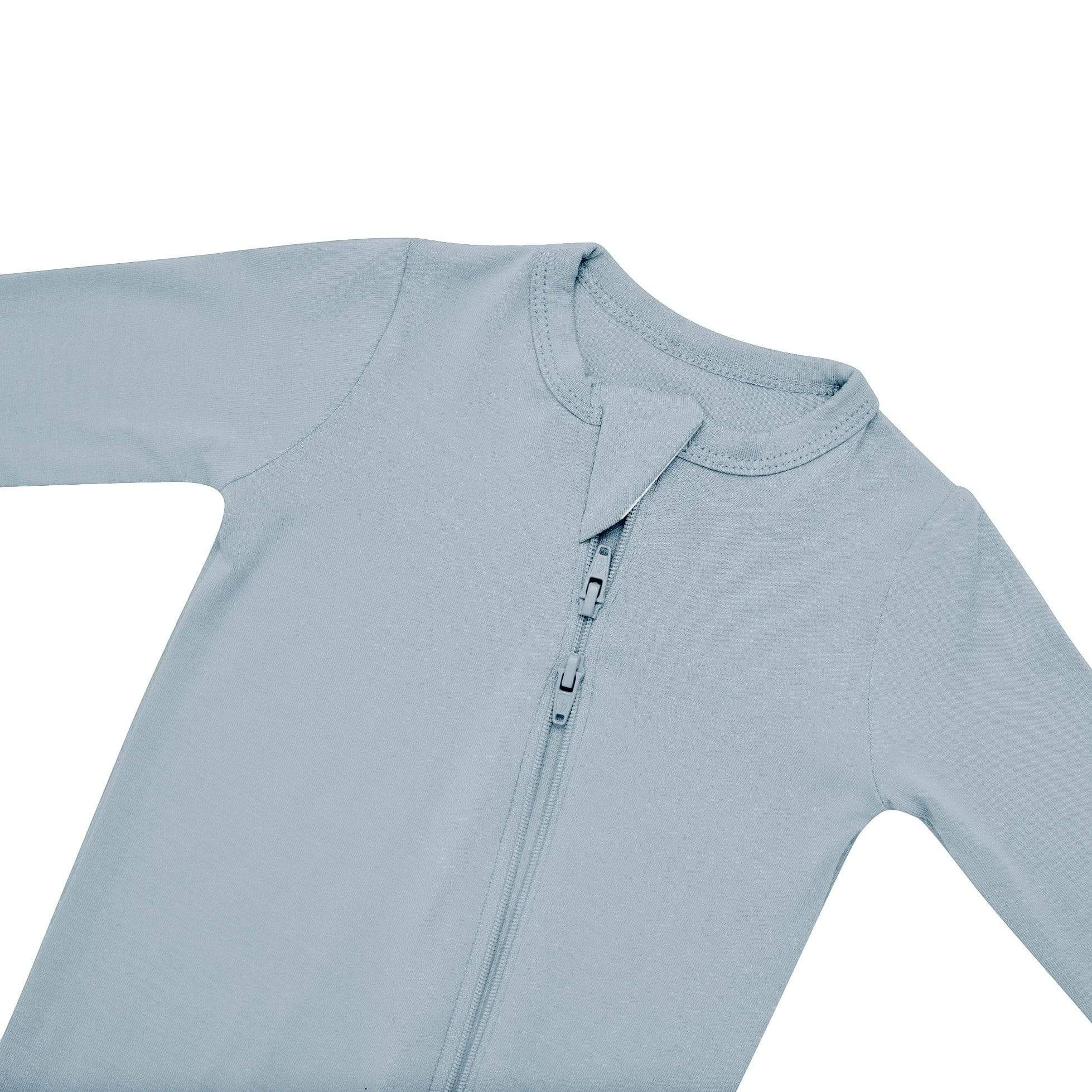 Zippered Footie in Fog - Image 6