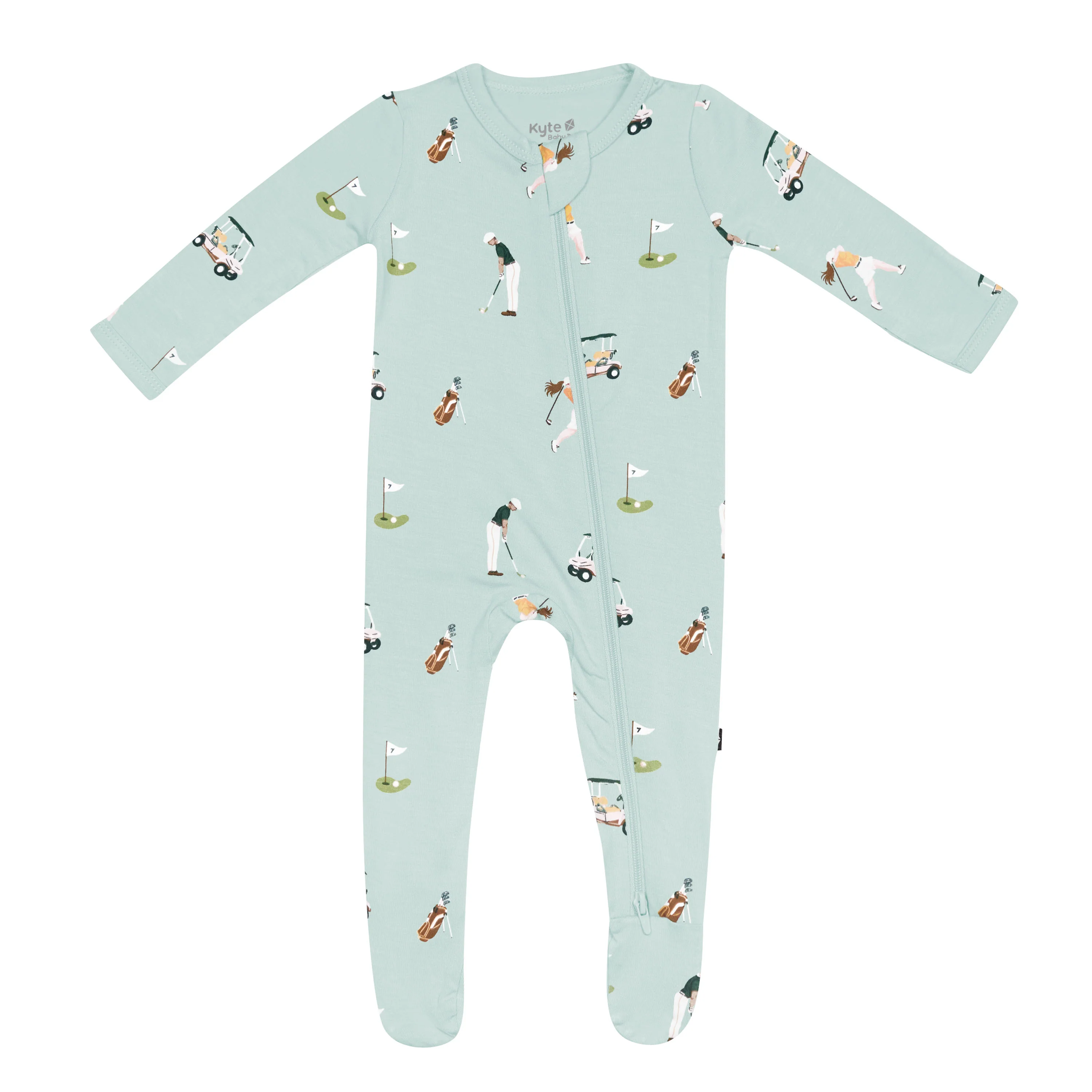 Zippered Footie in Golf - Image 2