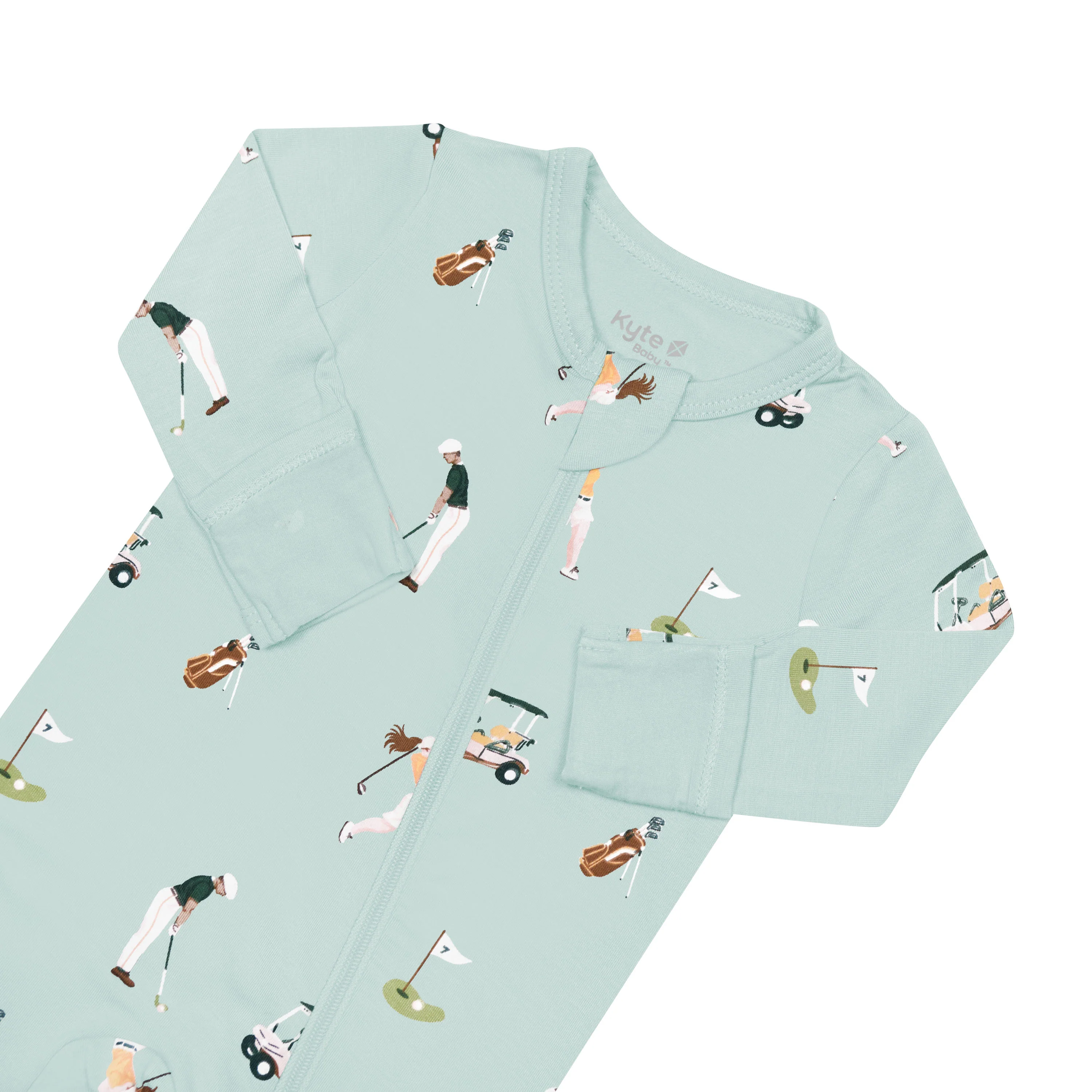 Zippered Footie in Golf - Image 6