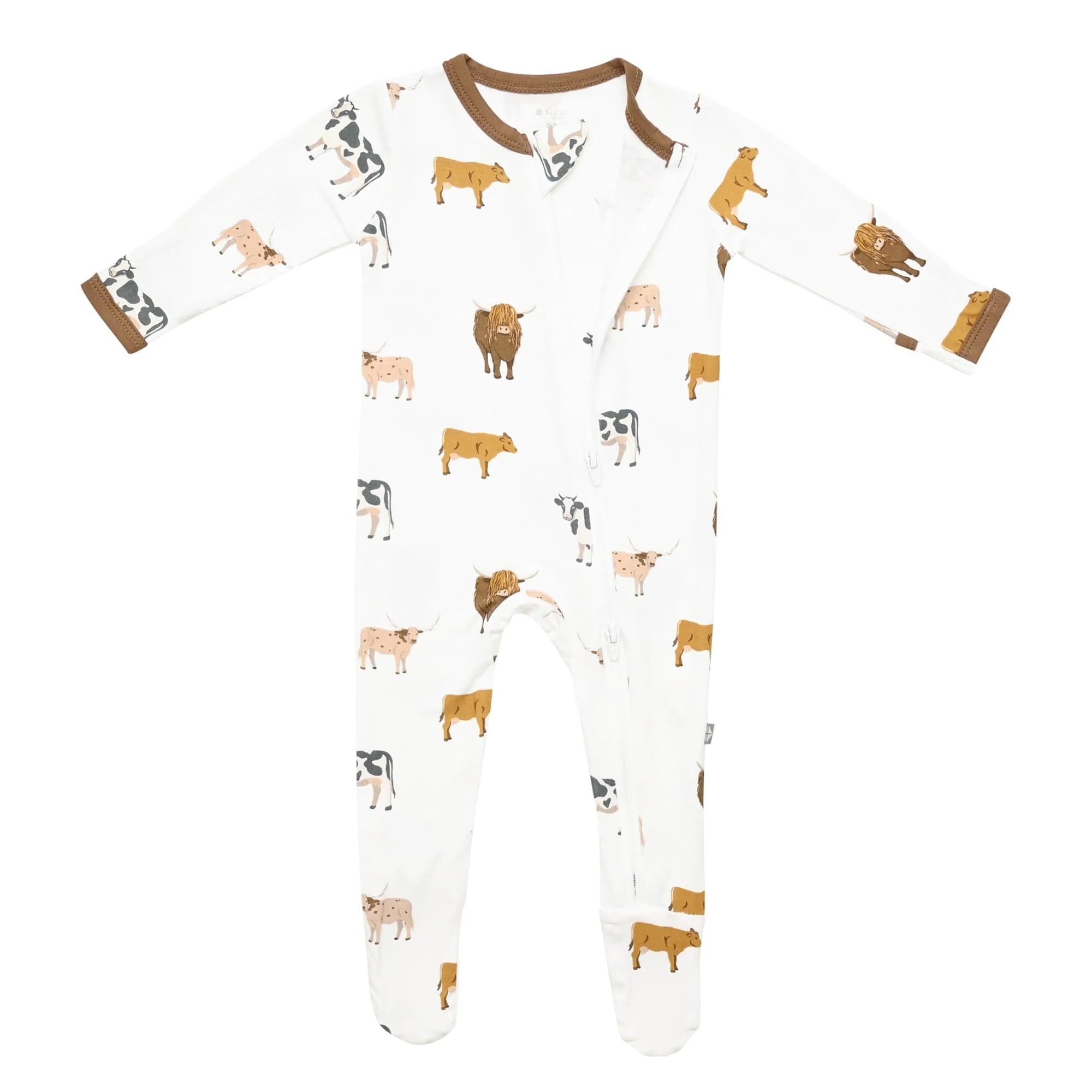 Zippered Footie in Moo - Image 4
