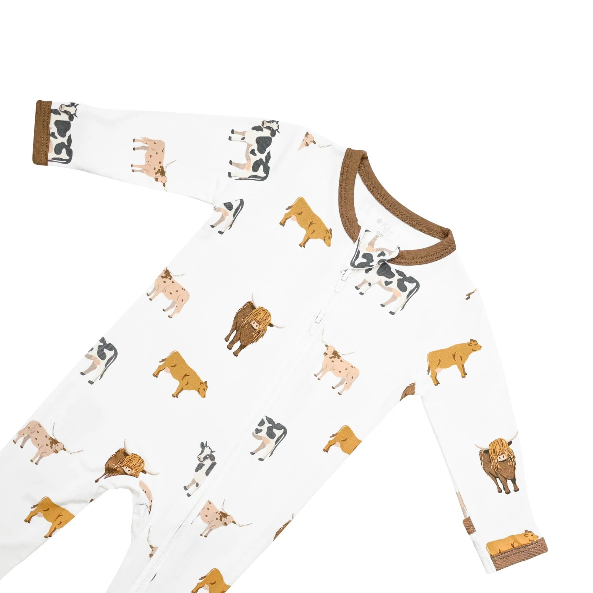 Zippered Footie in Moo - Image 5
