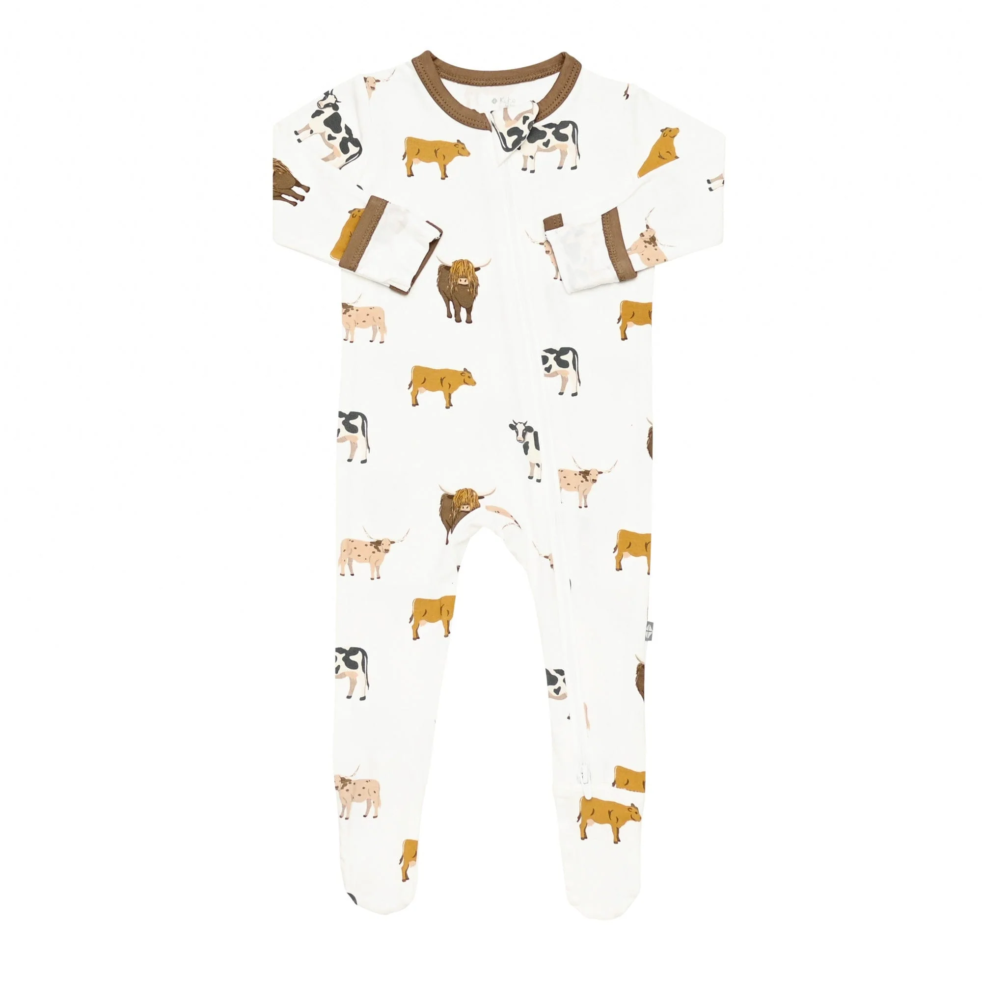 Zippered Footie in Moo - Image 6