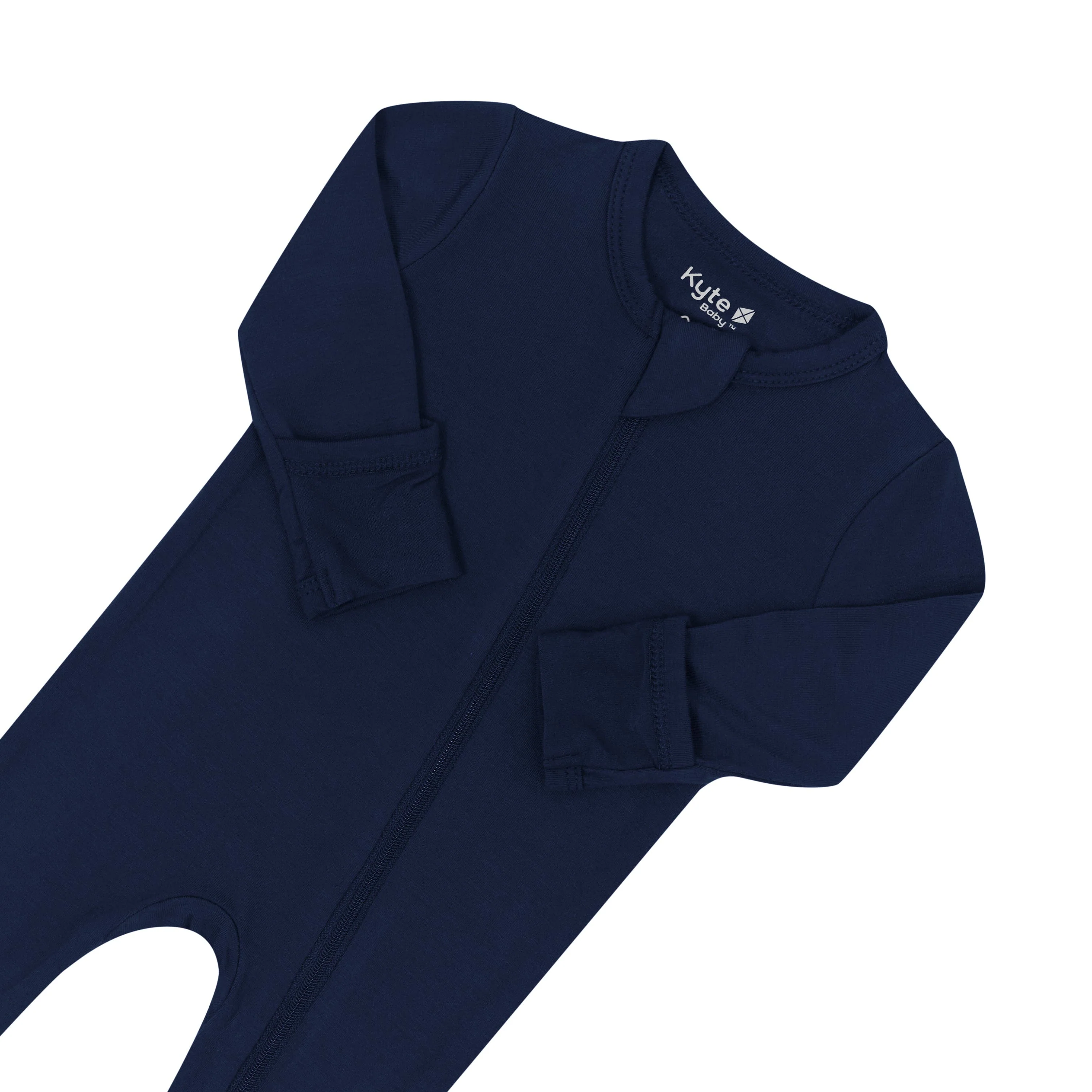 Zippered Footie in Navy - Image 6