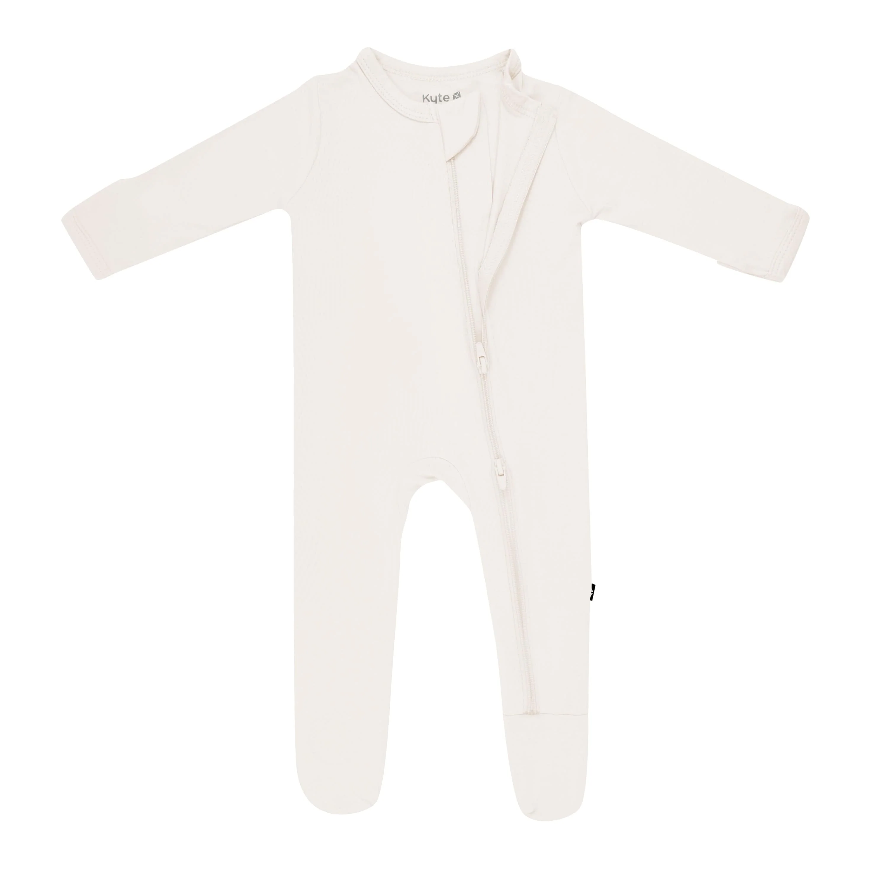 Zippered Footie in Oat - Image 5