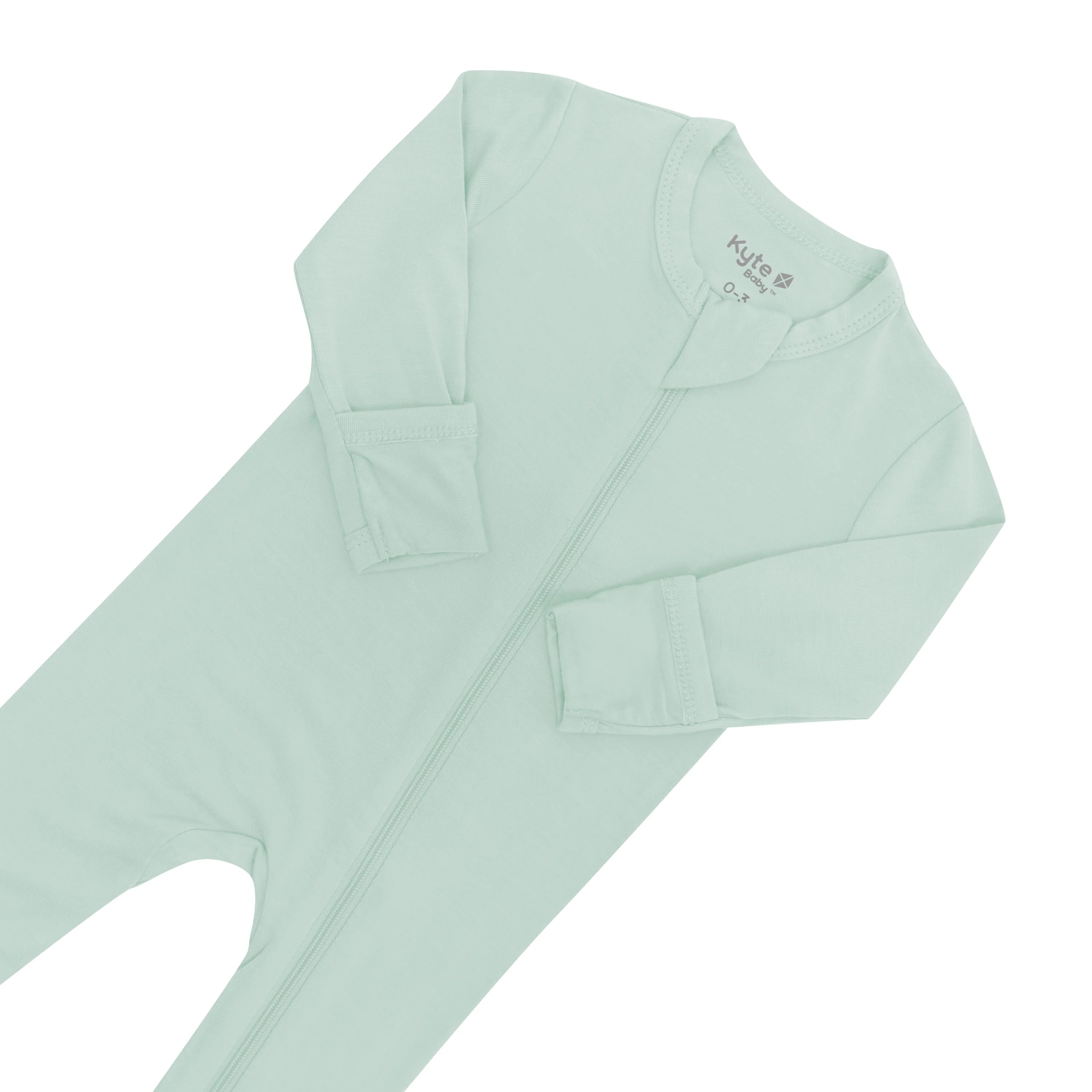Zippered Footie in Sage - Image 11