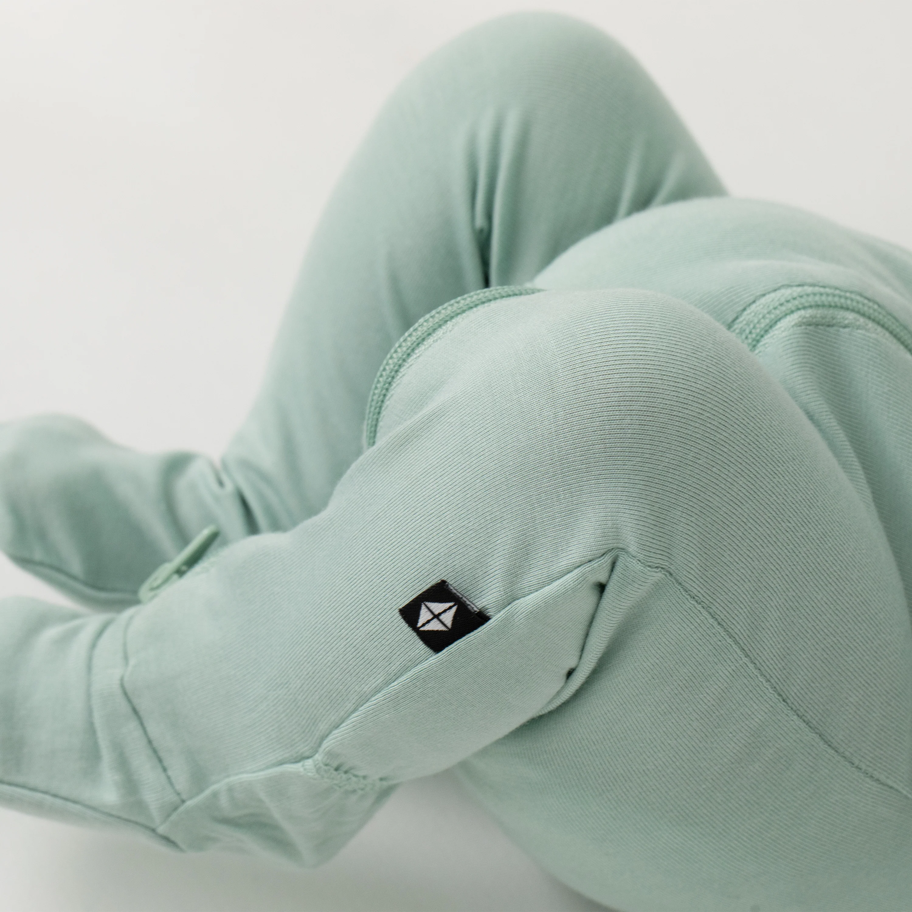 Zippered Footie in Sage - Image 5