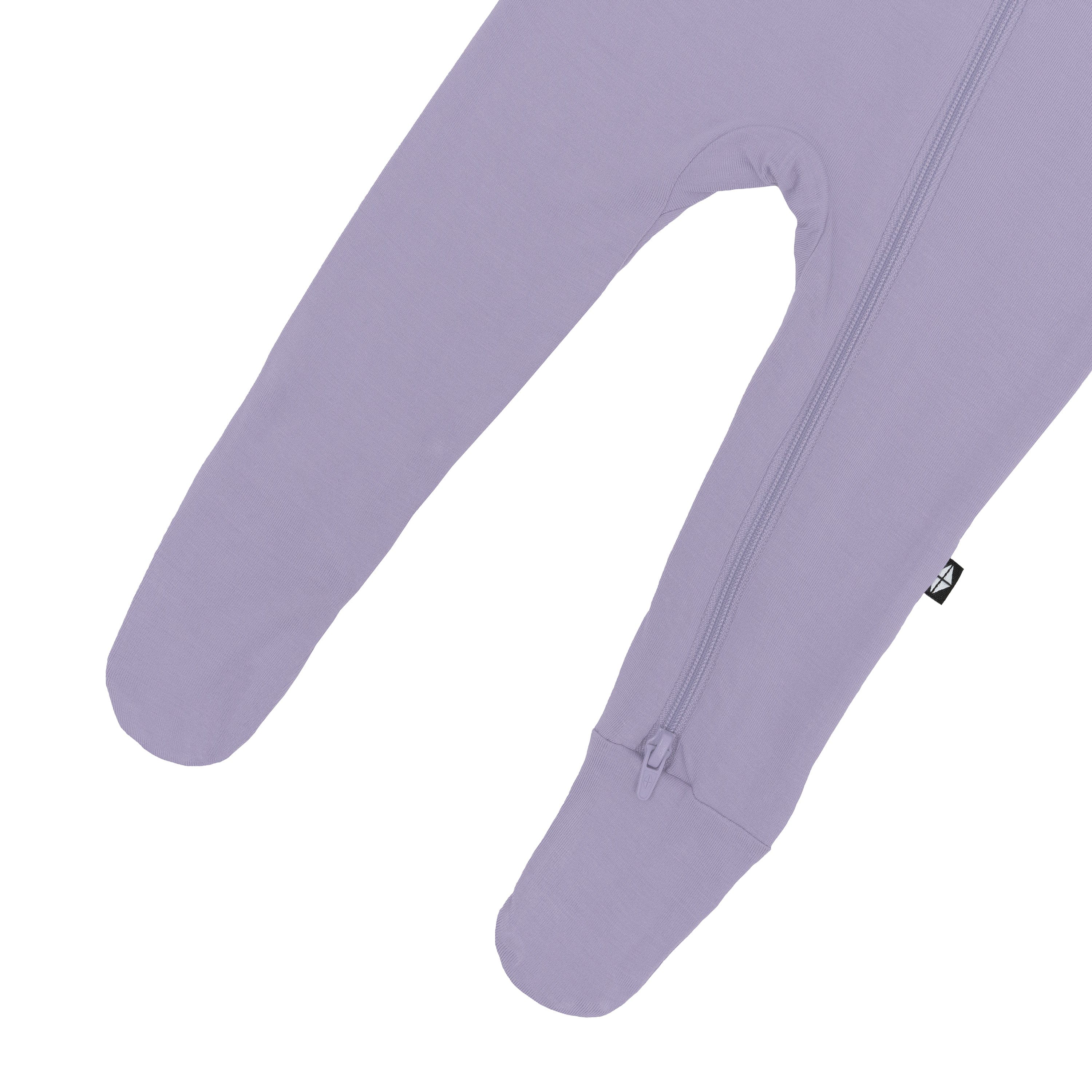 Zippered Footie in Taro - Image 7