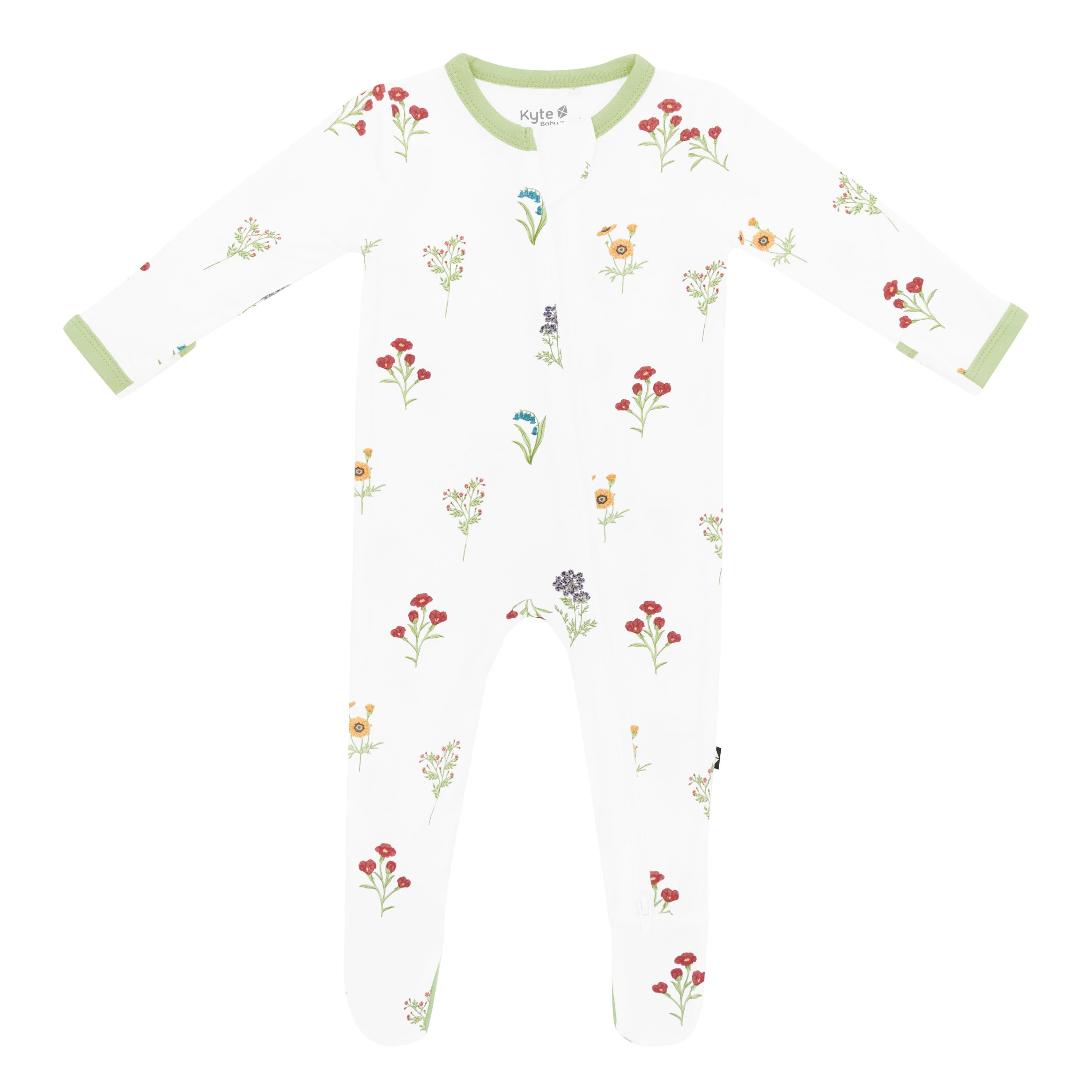 Zippered Footie in Wildflower - Image 2