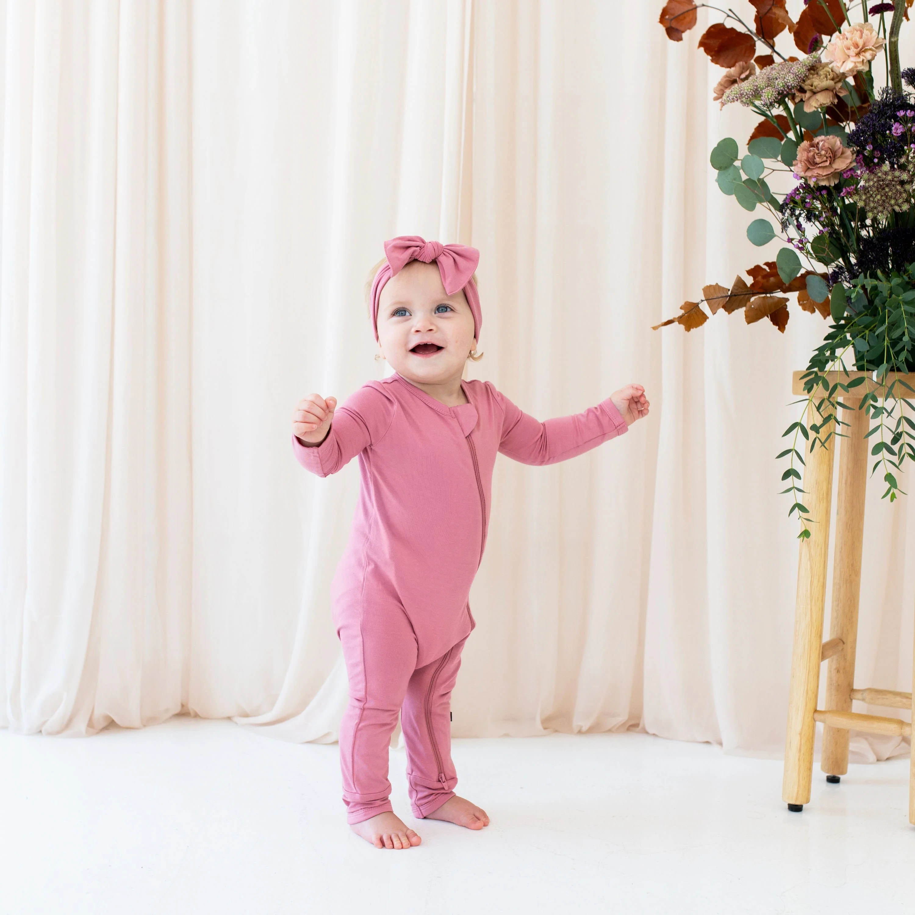 Zippered Romper in Apple Blossom - Image 4