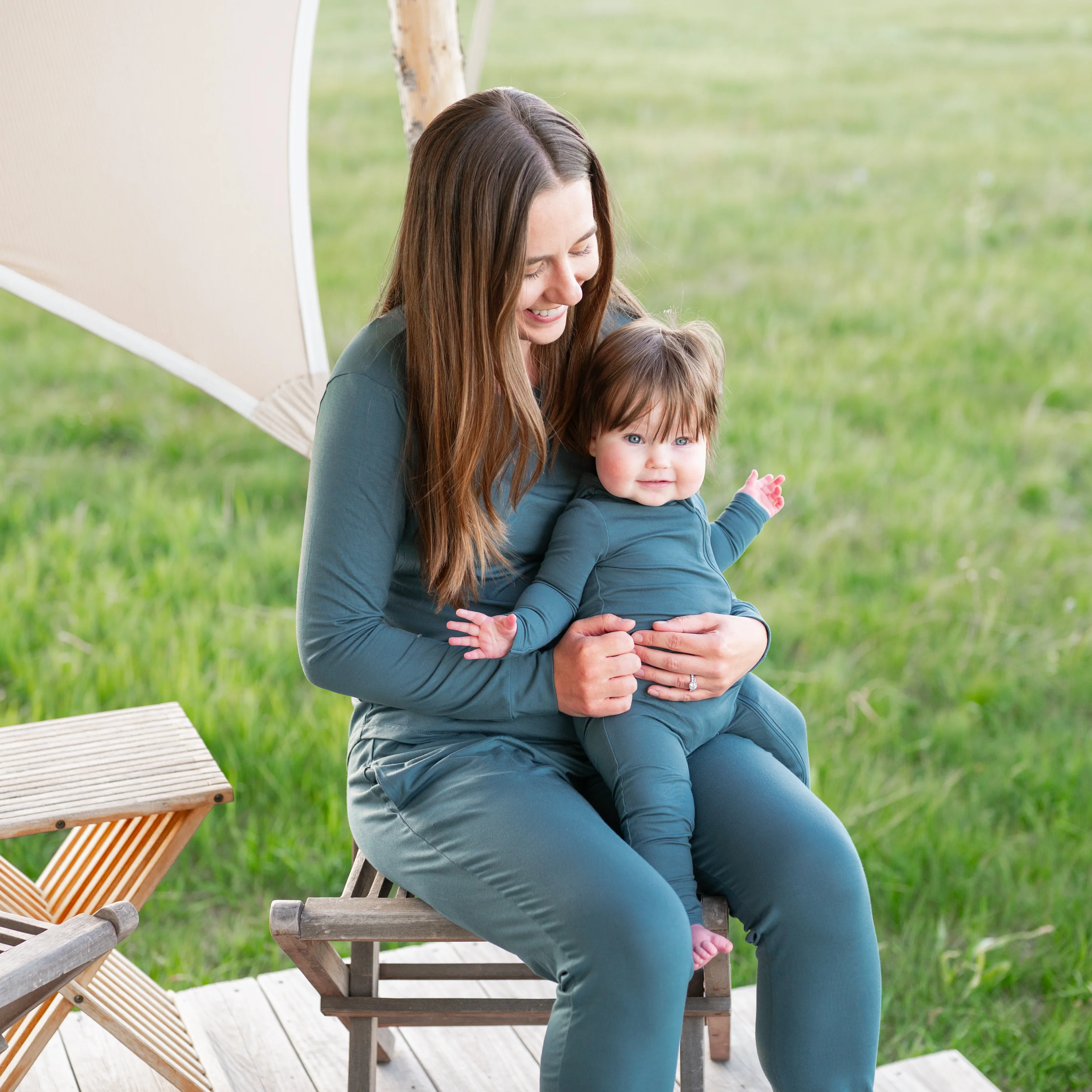 Zippered Romper in Atlantic - Image 3