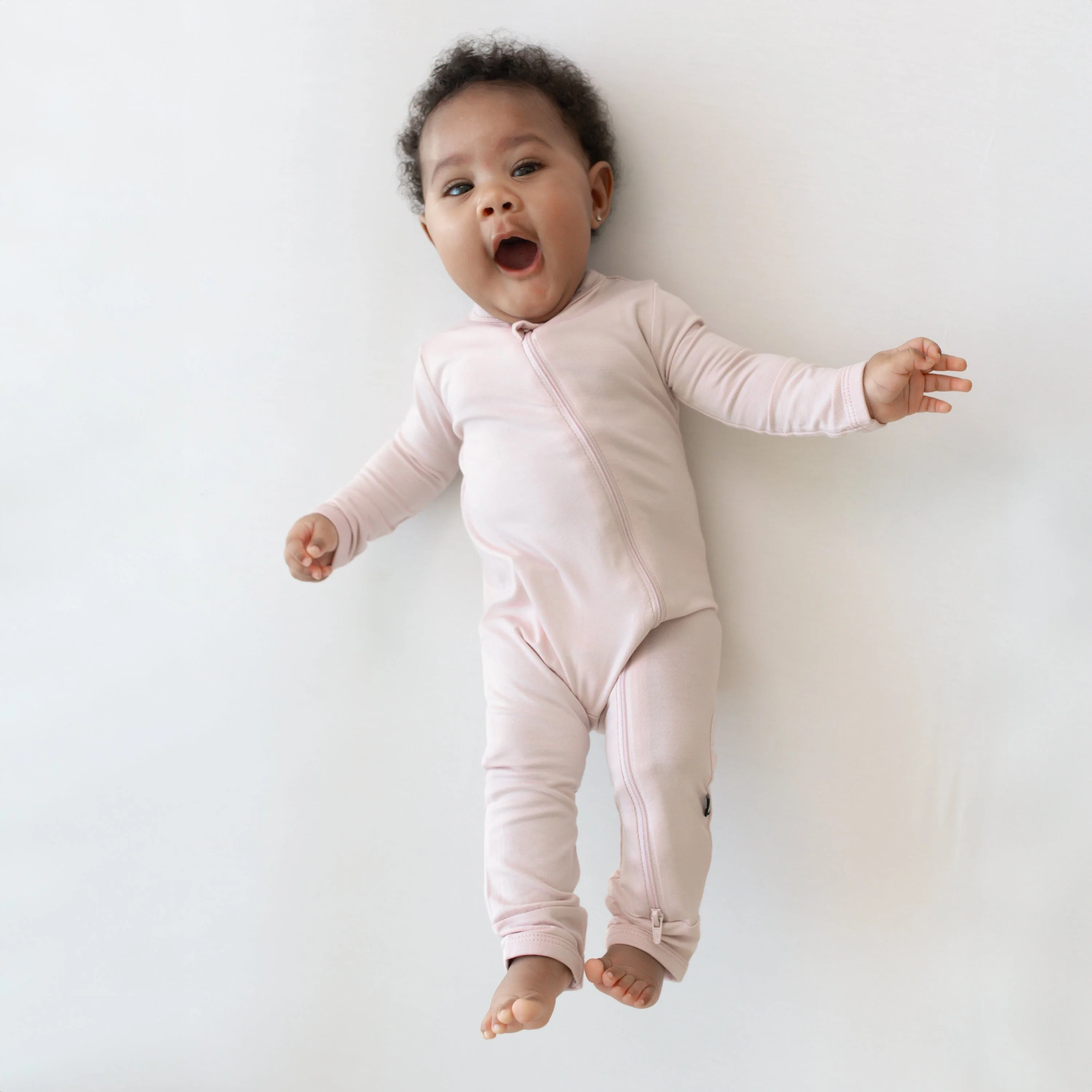 Zippered Romper in Blush - Image 5