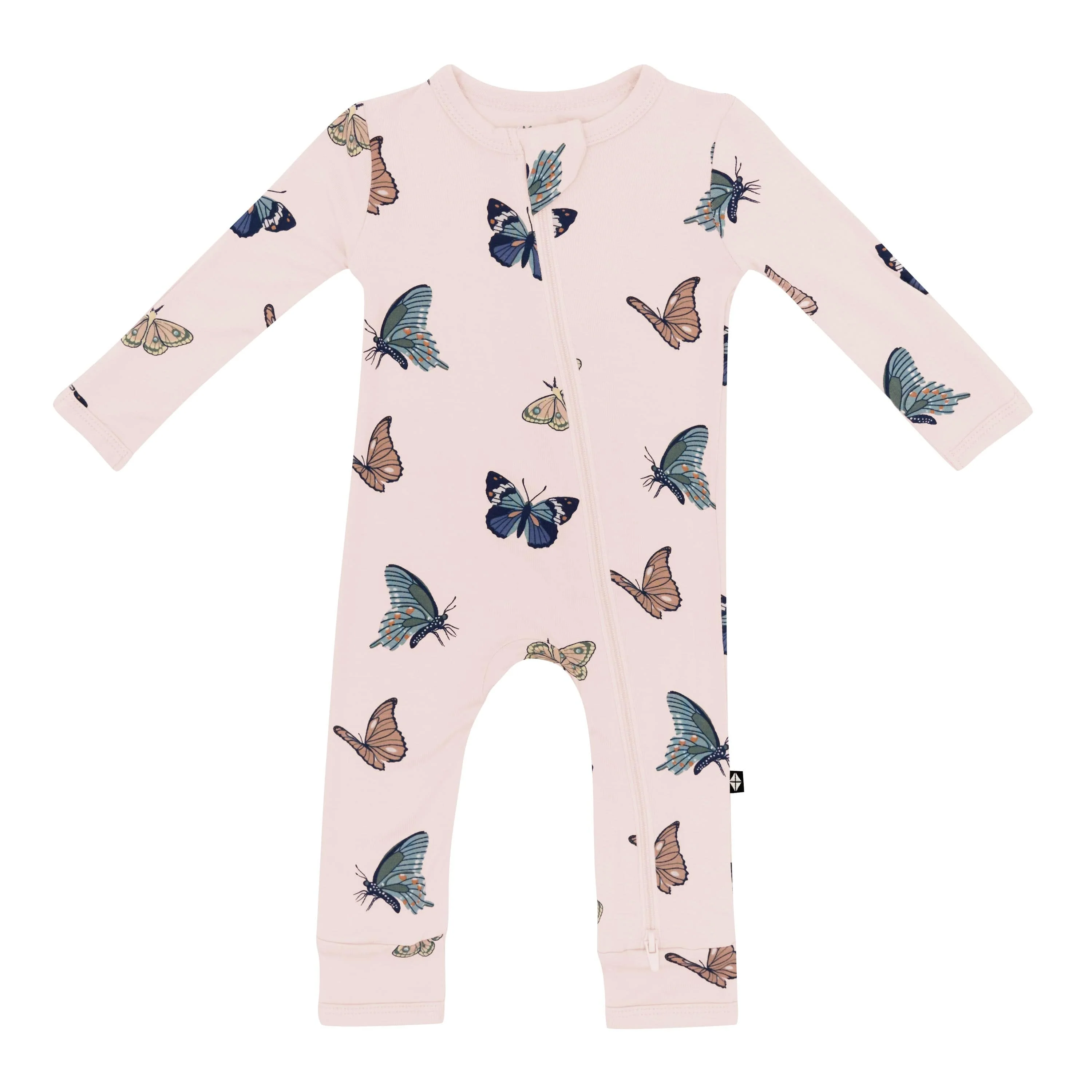 Zippered Romper in Blush Butterfly - Image 2