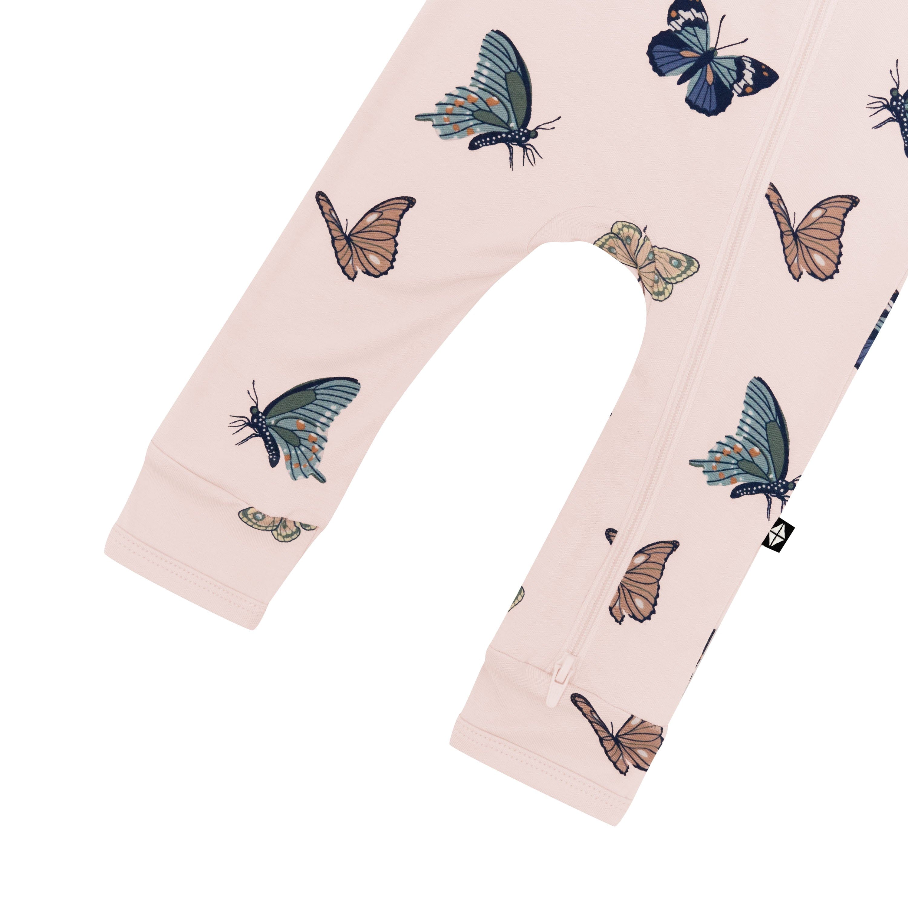 Zippered Romper in Blush Butterfly - Image 5